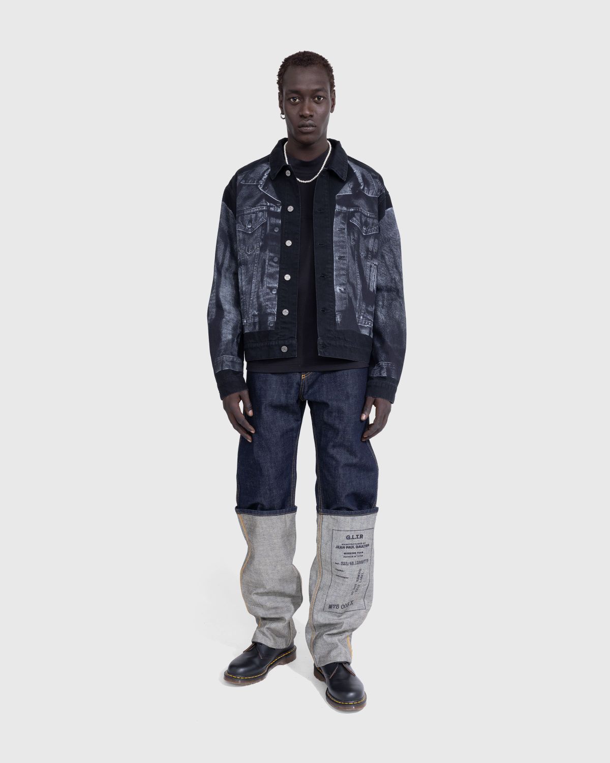Jean Paul Gaultier – Jean Printed With 325 Indigo - Pants - Blue - Image 4