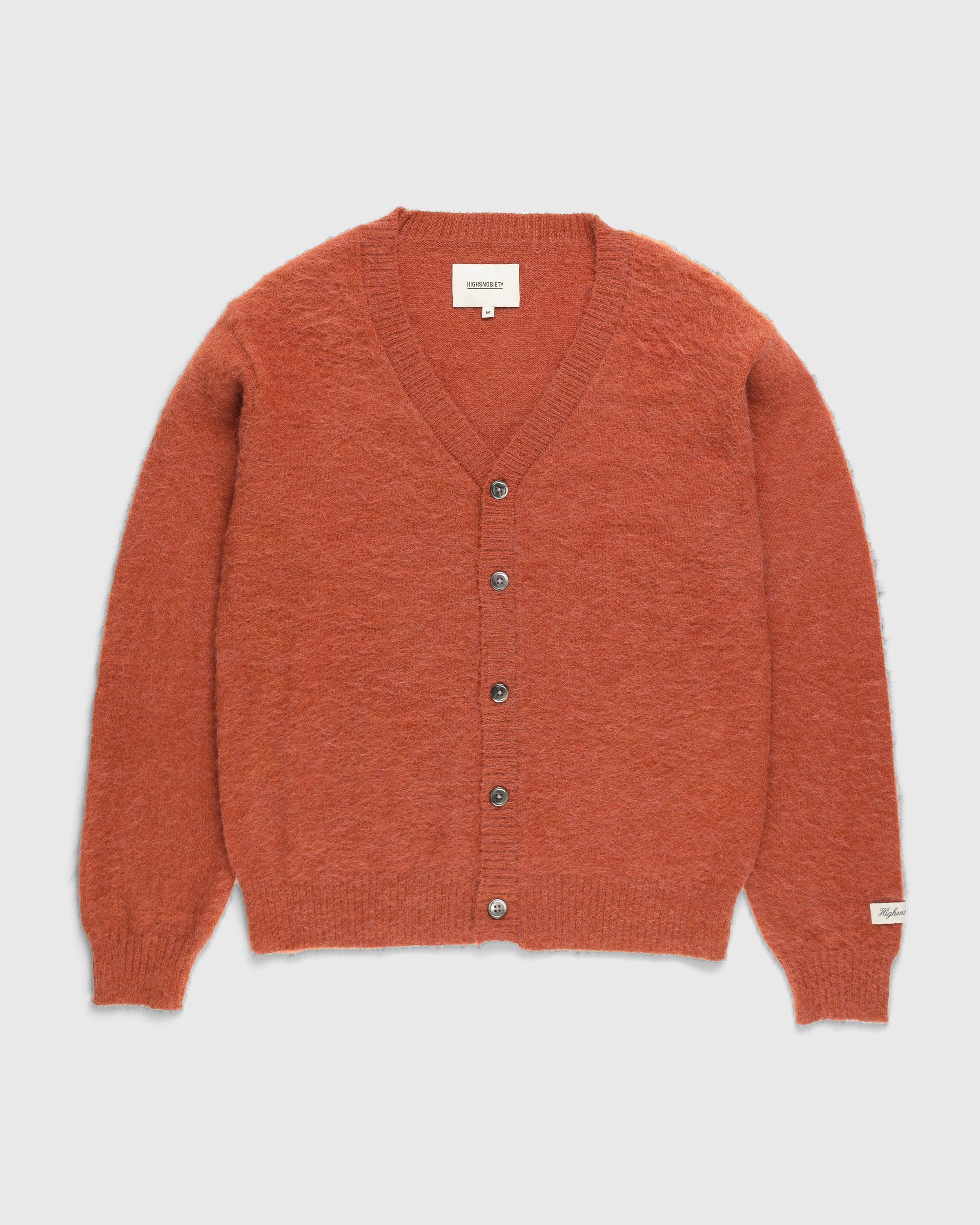 Highsnobiety – Alpaca Cardigan Terracotta - Knitwear - Orange - Image 1