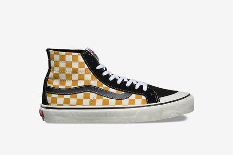 Checkerboard vans yellow and black online