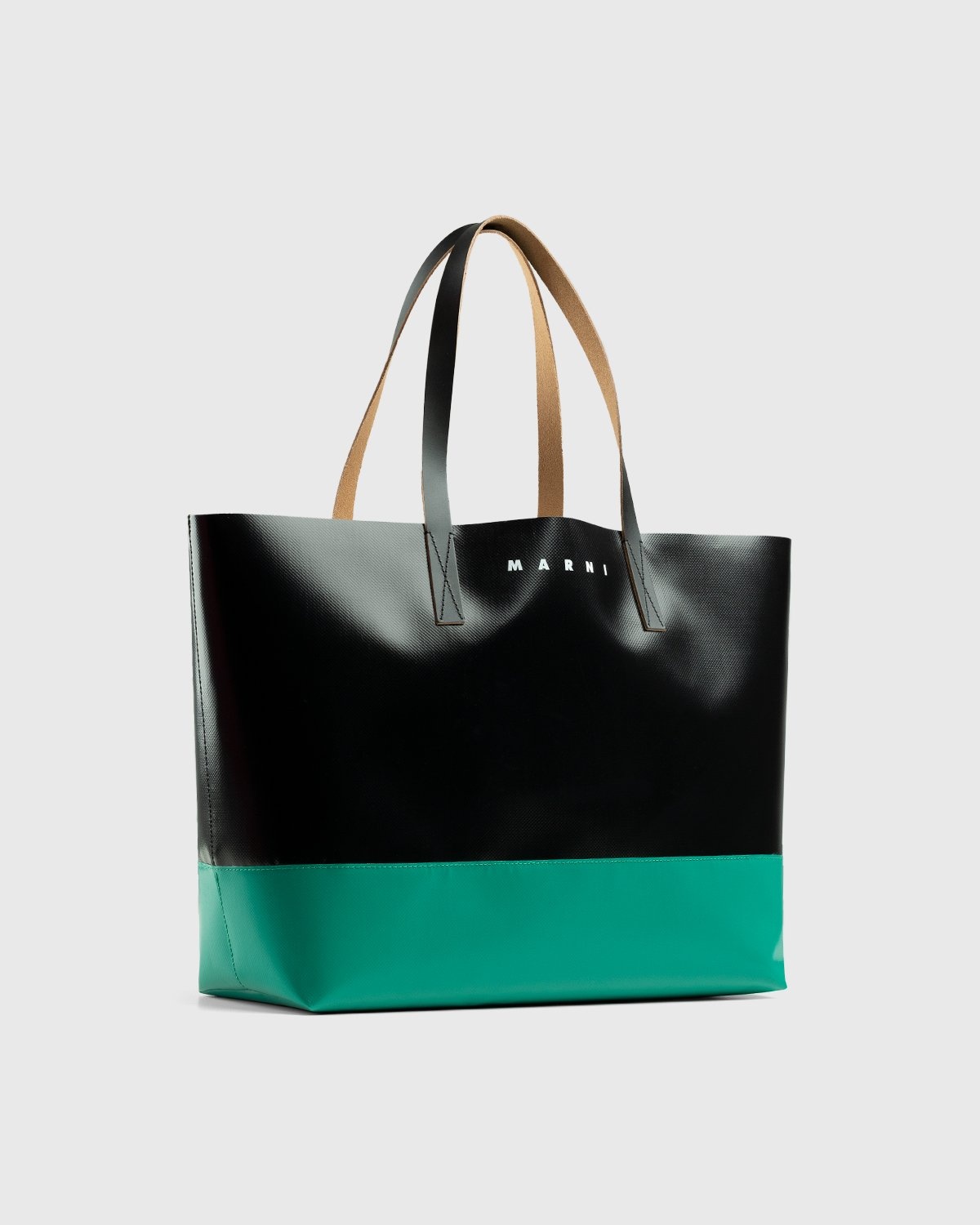 Marni – Tribeca Two-Tone Tote Bag Black/Green - Tote Bags - Black - Image 3