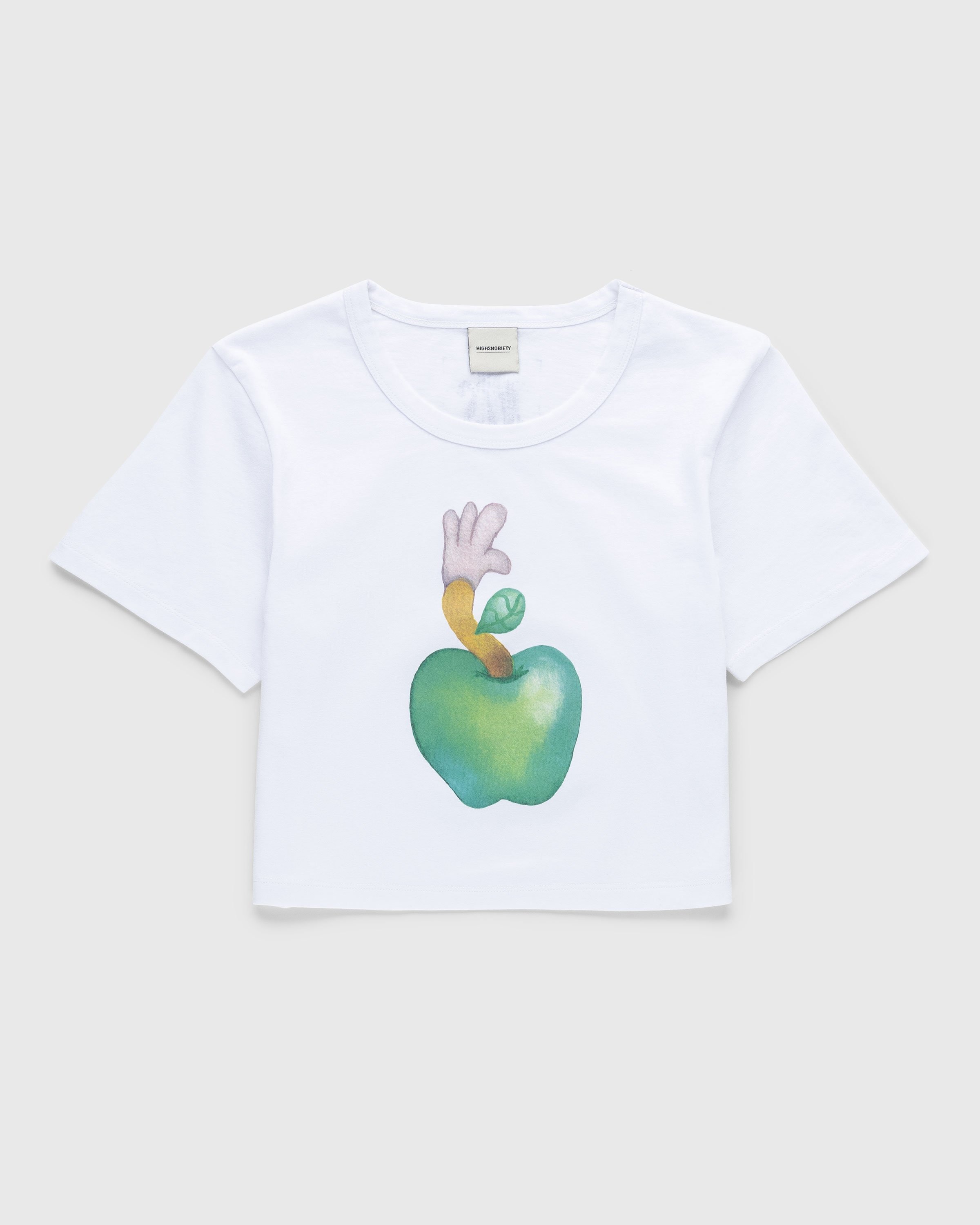 NTS x Highsnobiety – Apple Baby Tee White  - Tops - White - Image 1