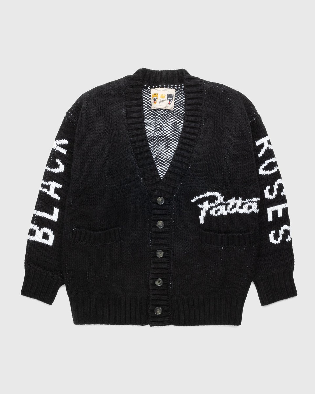 Patta – Roses Knitted Cardigan Black - Knitwear - Black - Image 1