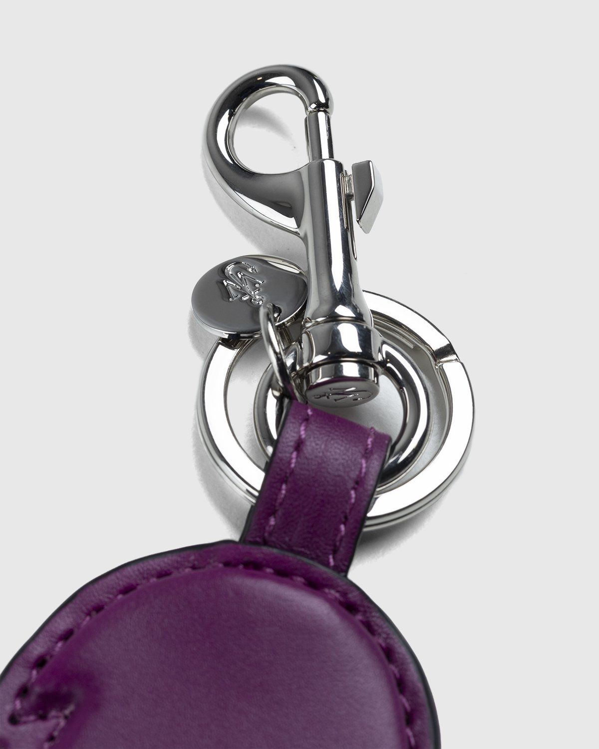 J.W. Anderson – Aubergine Keyring Purple - Keychains - Purple - Image 4