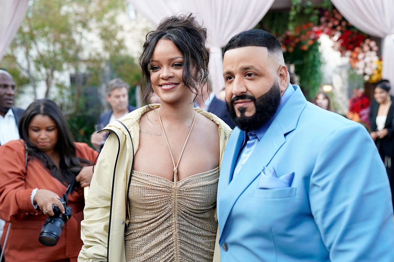Rihanna and dj Khaled at roc nation's the brunch