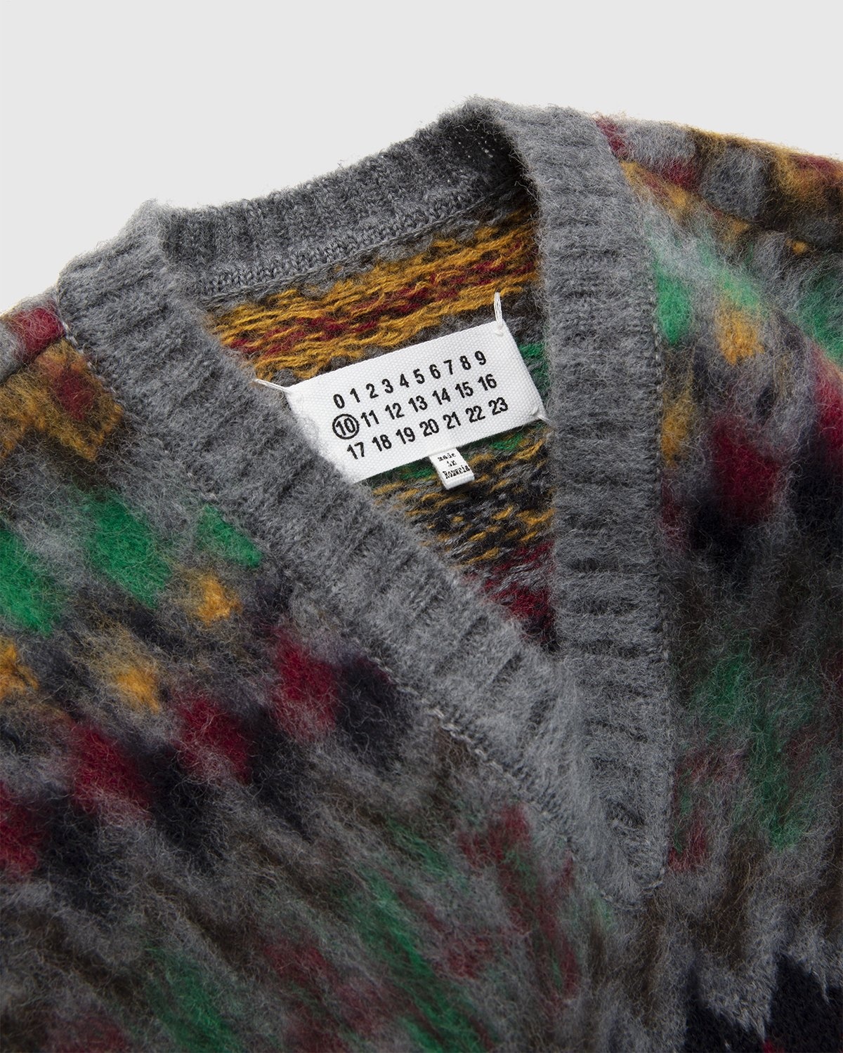 Maison Margiela – Jacquard V Neck Vest Multi - Knitwear - Multi - Image 4