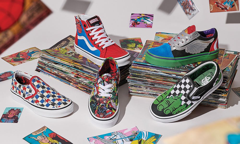 Vans marvel shoes mens cheap