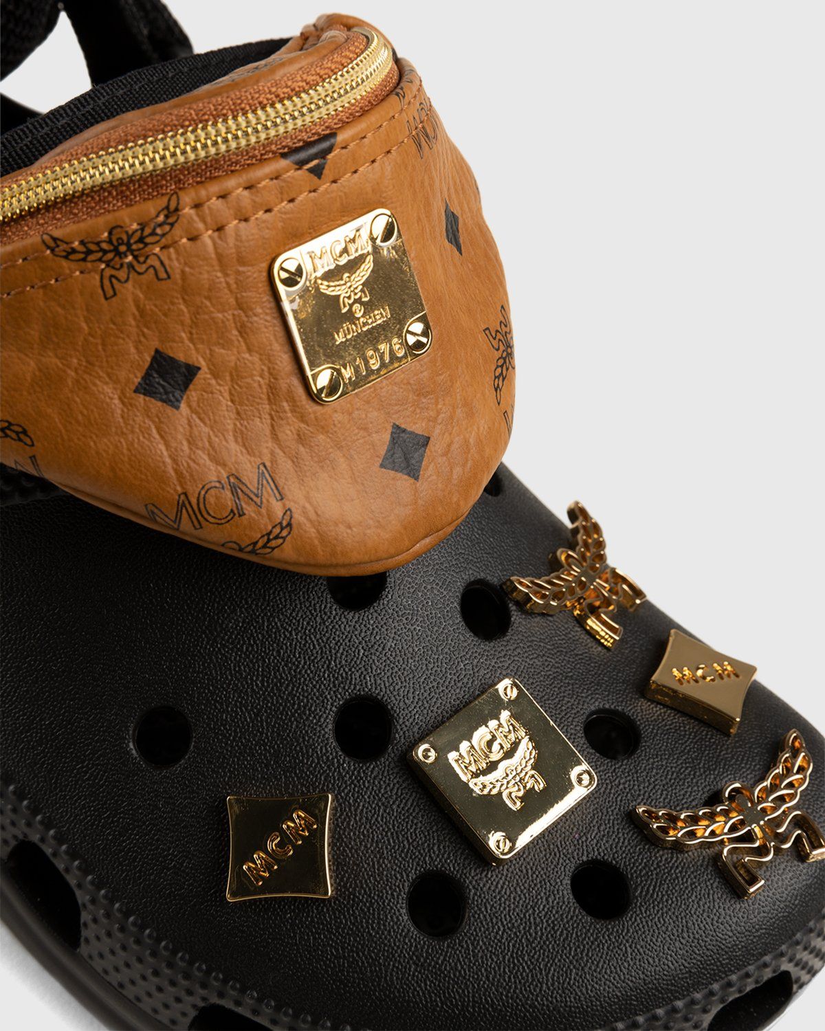 MCM x Crocs – Belt Bag Clog Black - Sandals - Black - Image 9