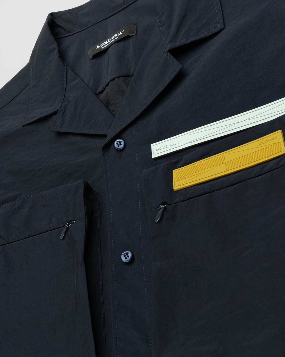 A-Cold-Wall* – Cuban Collar Shirt Navy - Shirts - Blue - Image 4