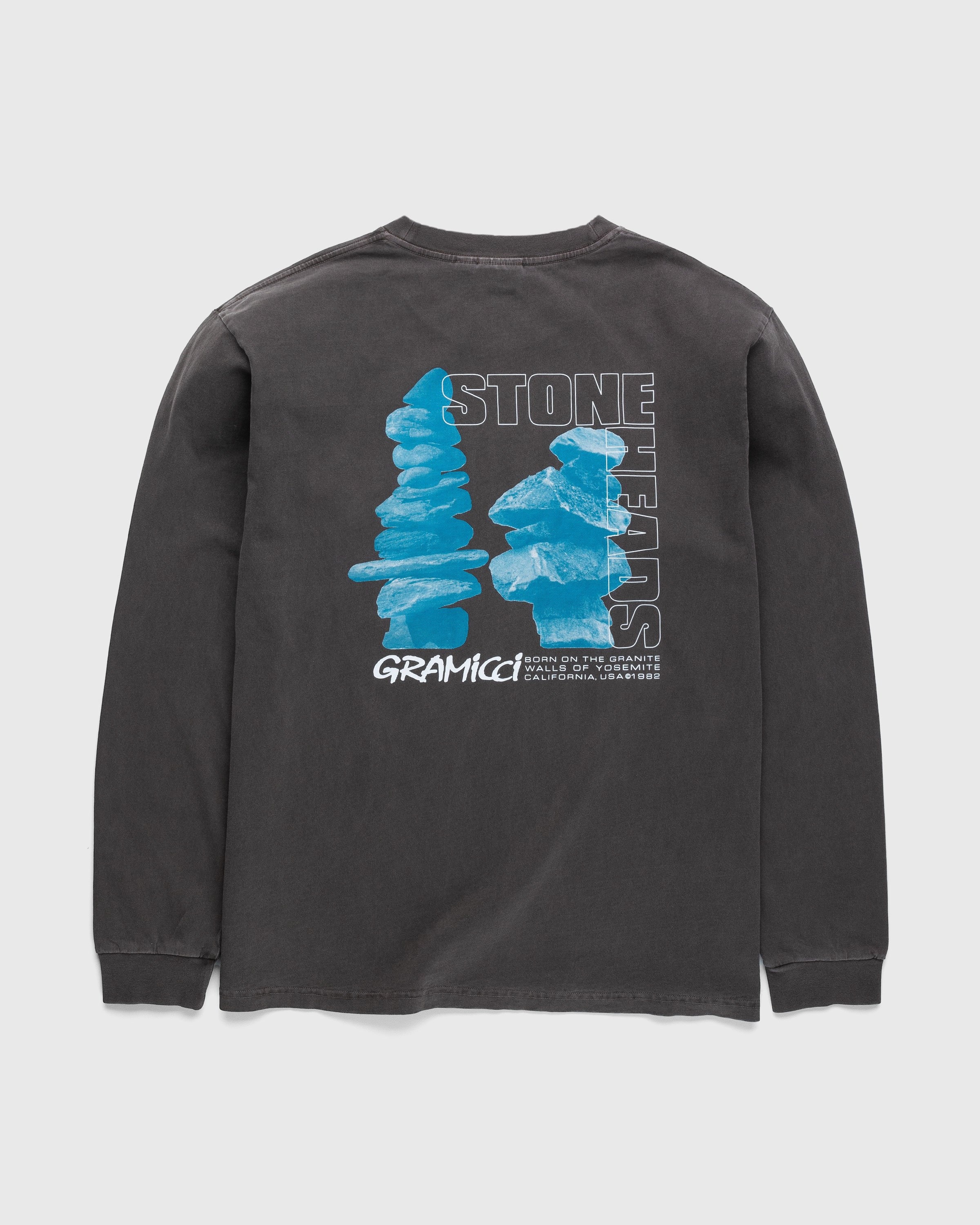 Gramicci – Stoneheads Longsleeve Tee Brown Pigment - Longsleeves - Brown - Image 1