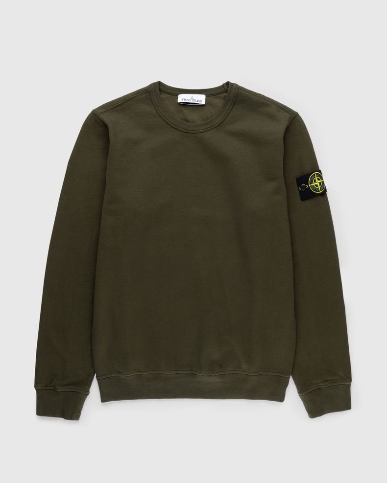 Garment-Dyed Brushed Fleece Crewneck Olive