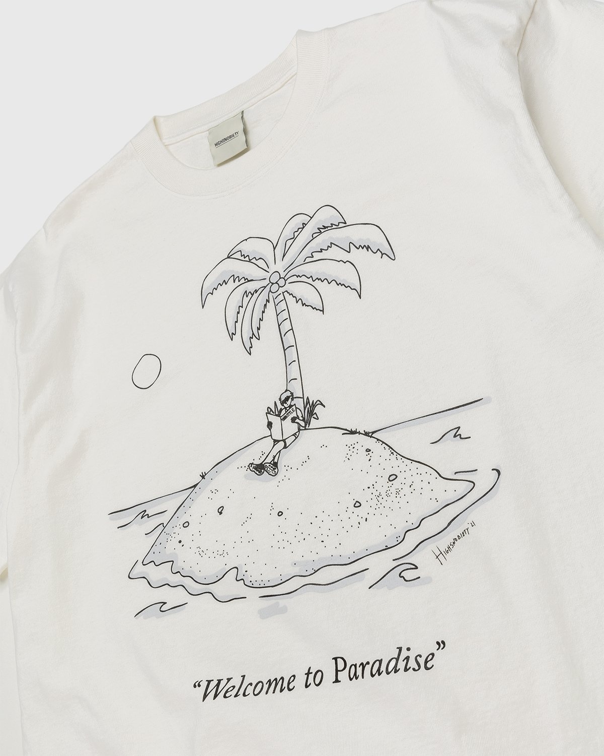 Highsnobiety – Paradise Cartoon T-Shirt White - Tops - White - Image 3
