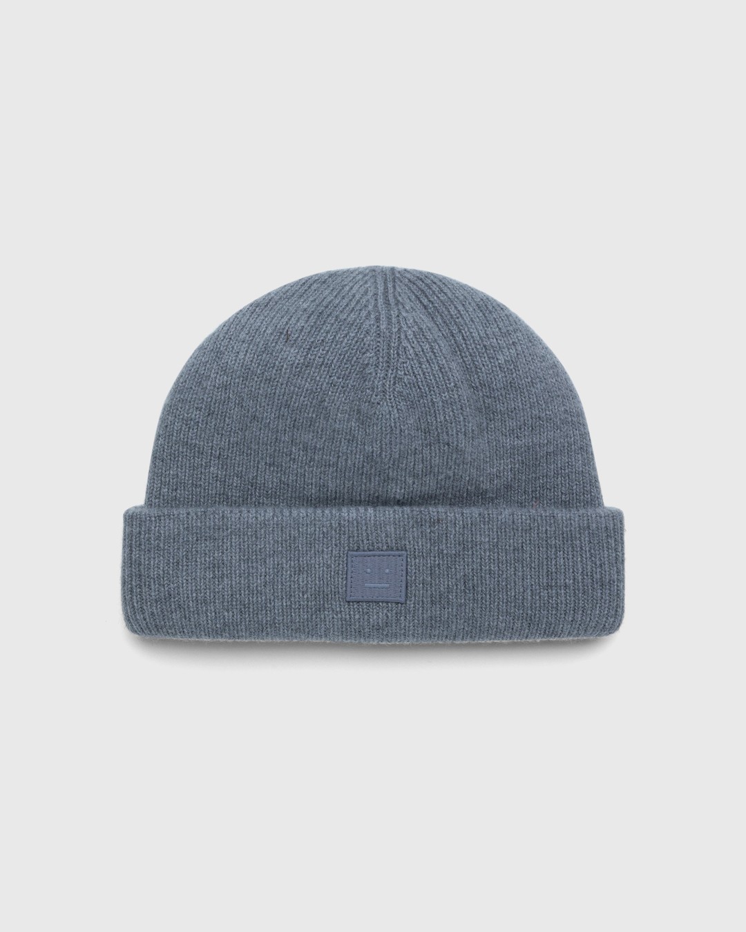 Acne Studios – Small Face Logo Beanie Grey Melange - Hats - Grey - Image 1