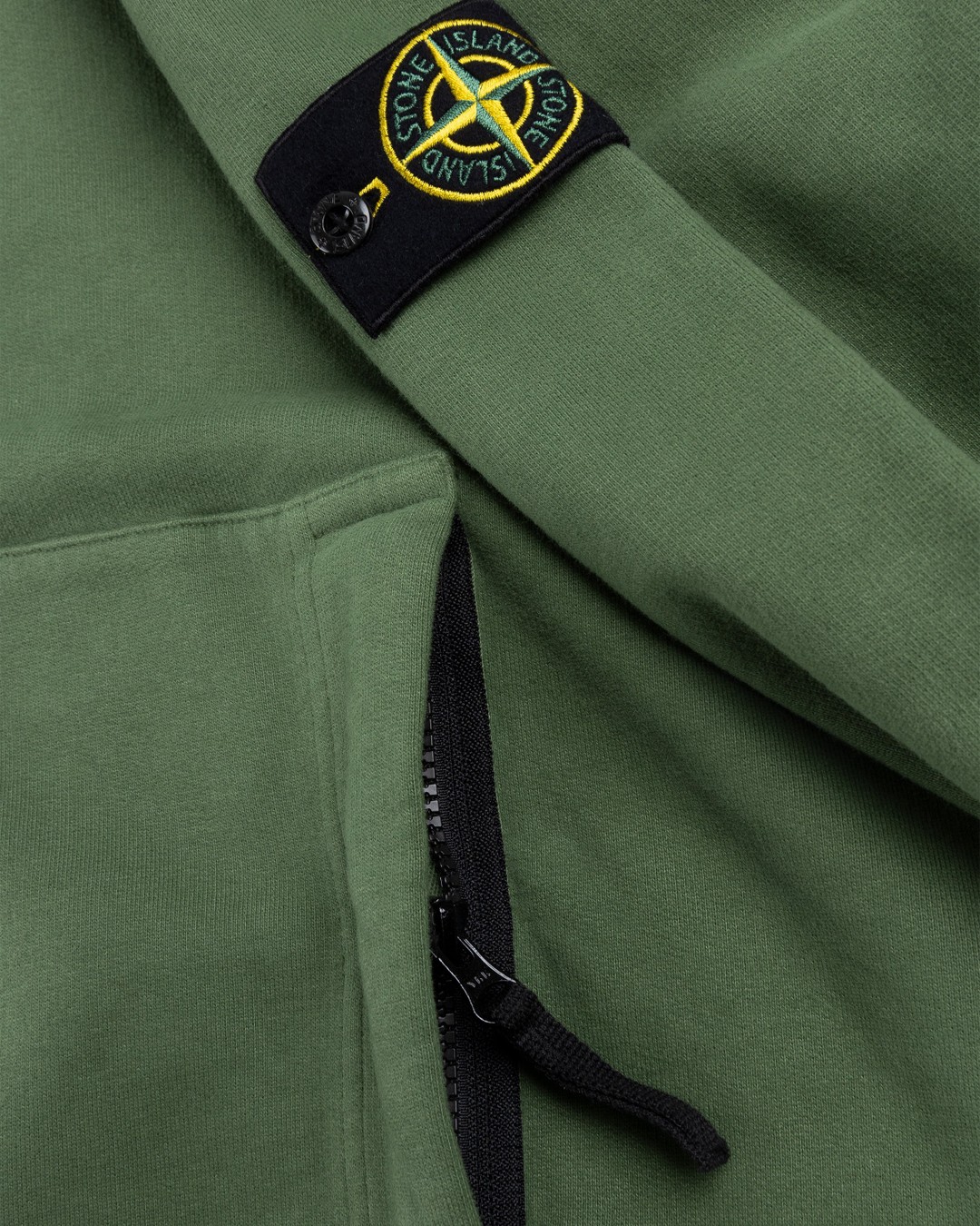 Stone Island – Garment-Dyed Fleece Hoodie Olive - Sweats - Green - Image 5