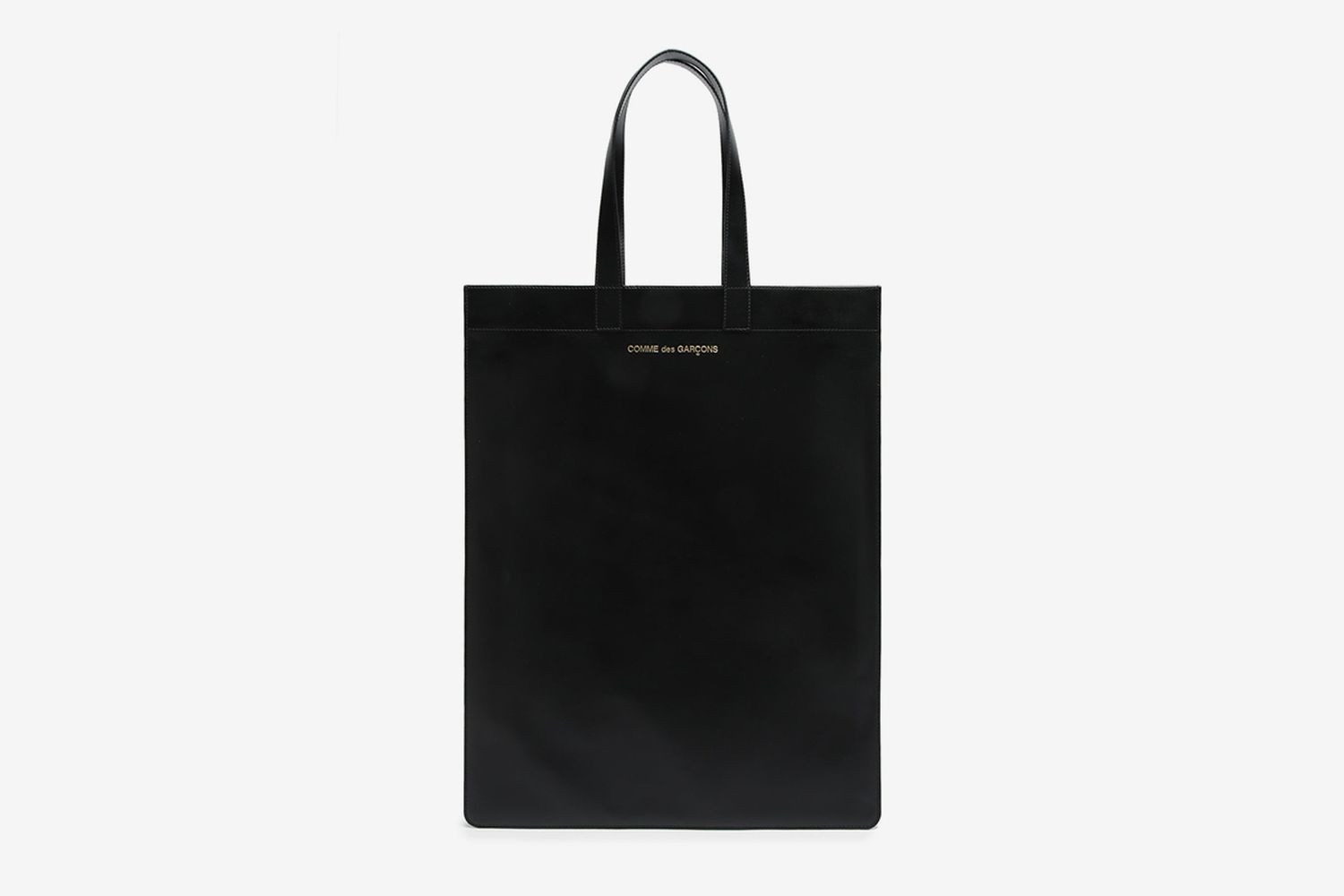 Logo-Stamped Leather Tote Bag