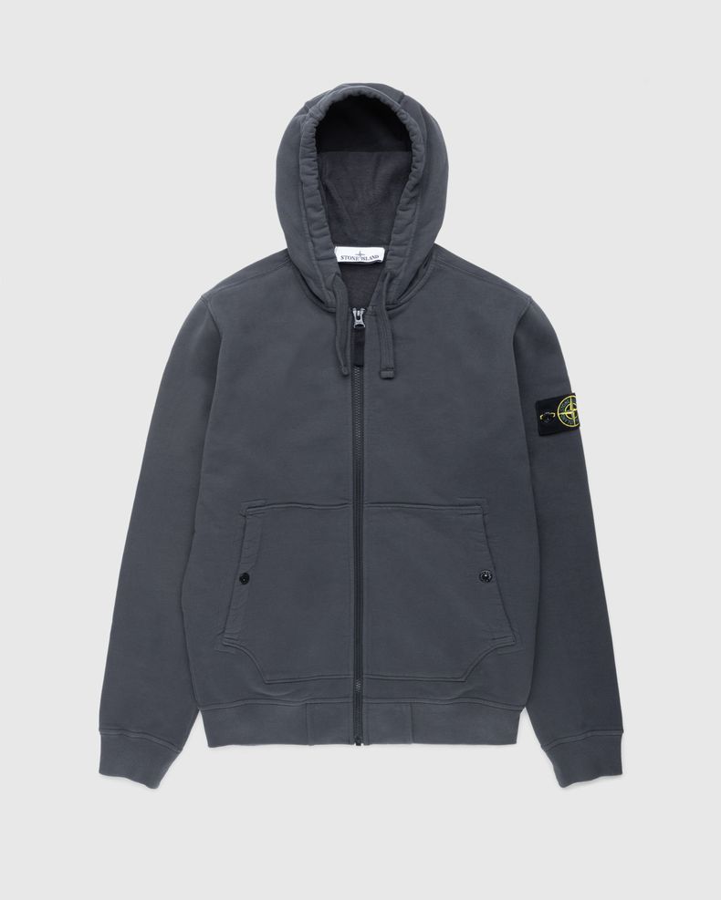 Logo Patch Hooded Jacket Lead Grey