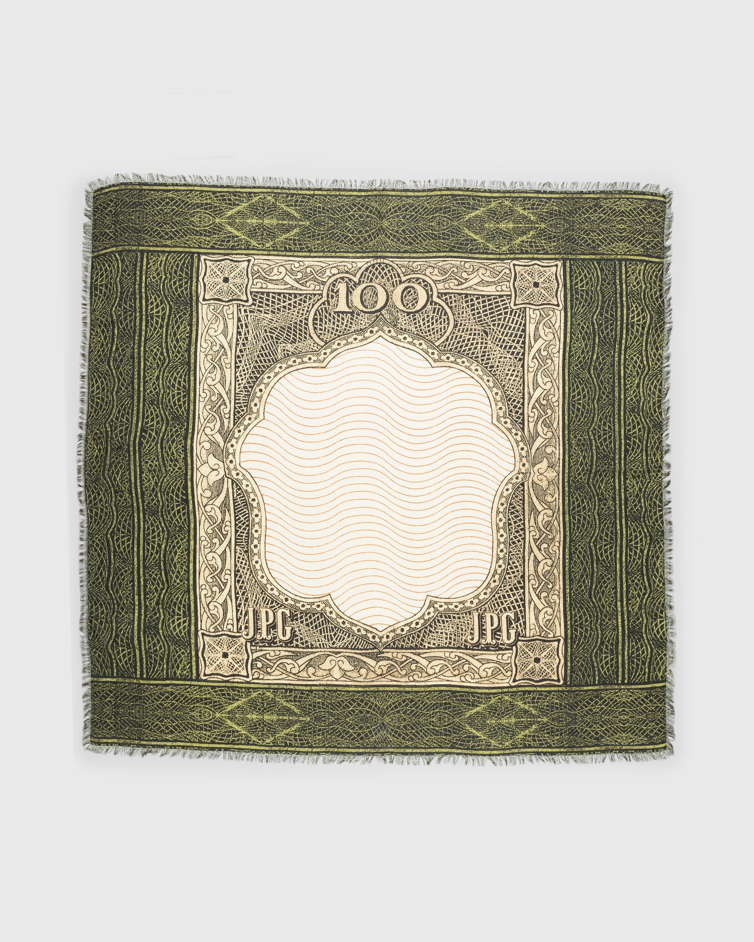 Jean Paul Gaultier – Cartouche Scarf Green/Ecru/Black/Orange