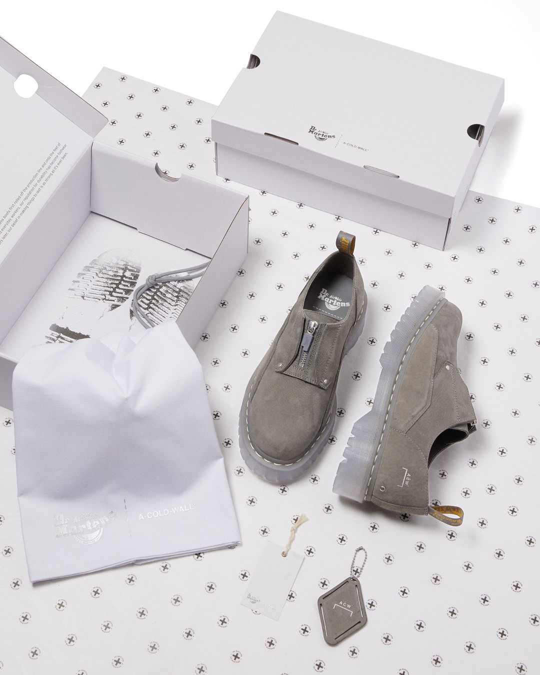 A-Cold-Wall* x Dr. Martens – 1461 BEX Low Mid Grey - Shoes - Grey - Image 6
