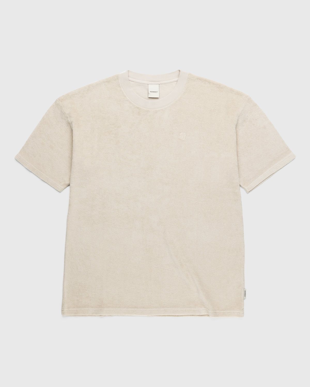 Highsnobiety – HS Logo Reverse Terry T-Shirt Beige - Tops - Beige - Image 1