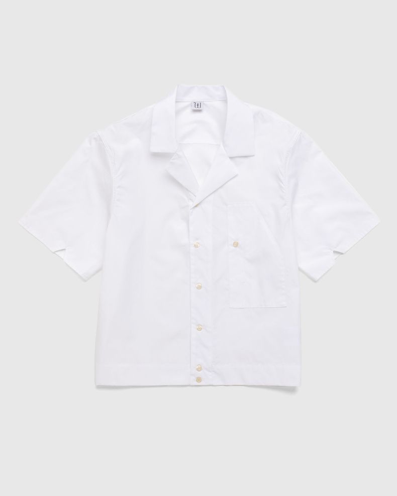 Short-Sleeve Button-Down Shirt White