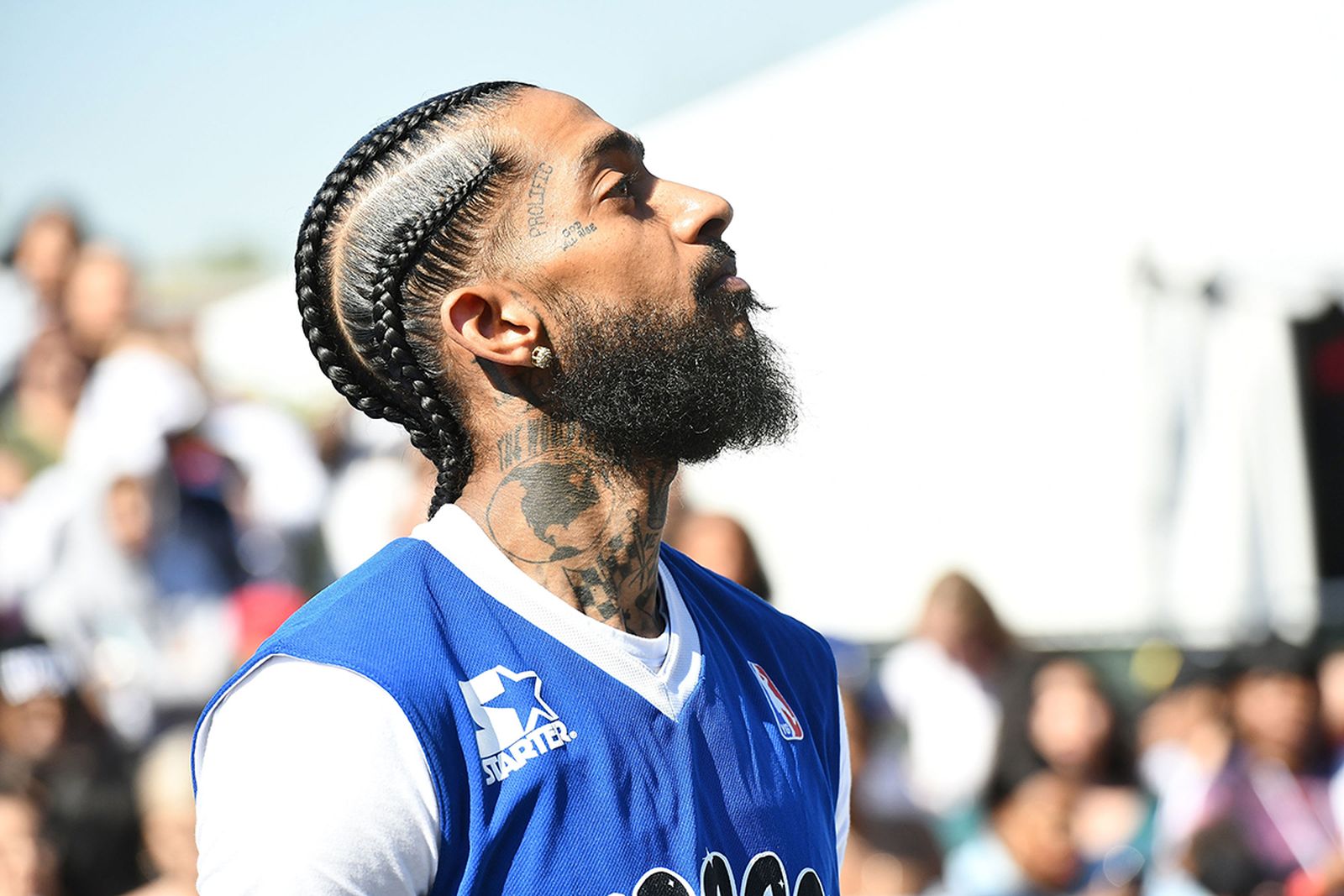 Nipsey Hussle attends the first annual YG and Friends Daytime Boogie Basketball Tournament
