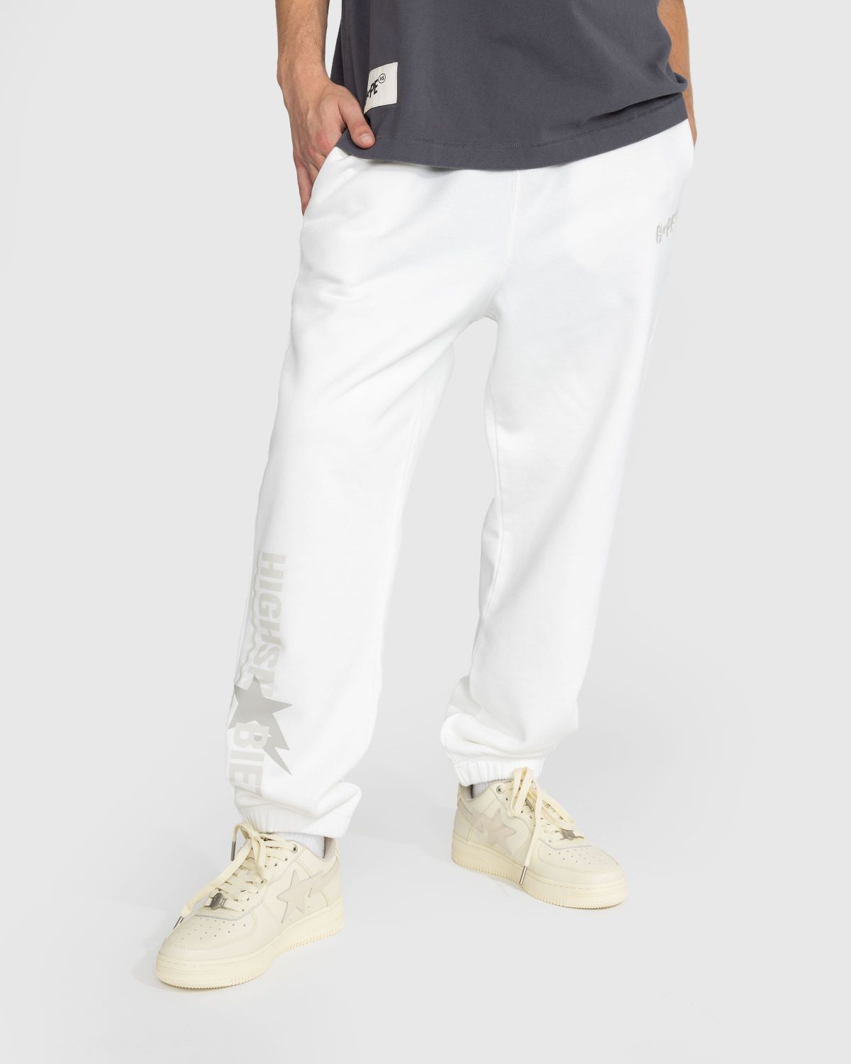 BAPE x Highsnobiety – Heavy Washed Sweat Pants Ivory