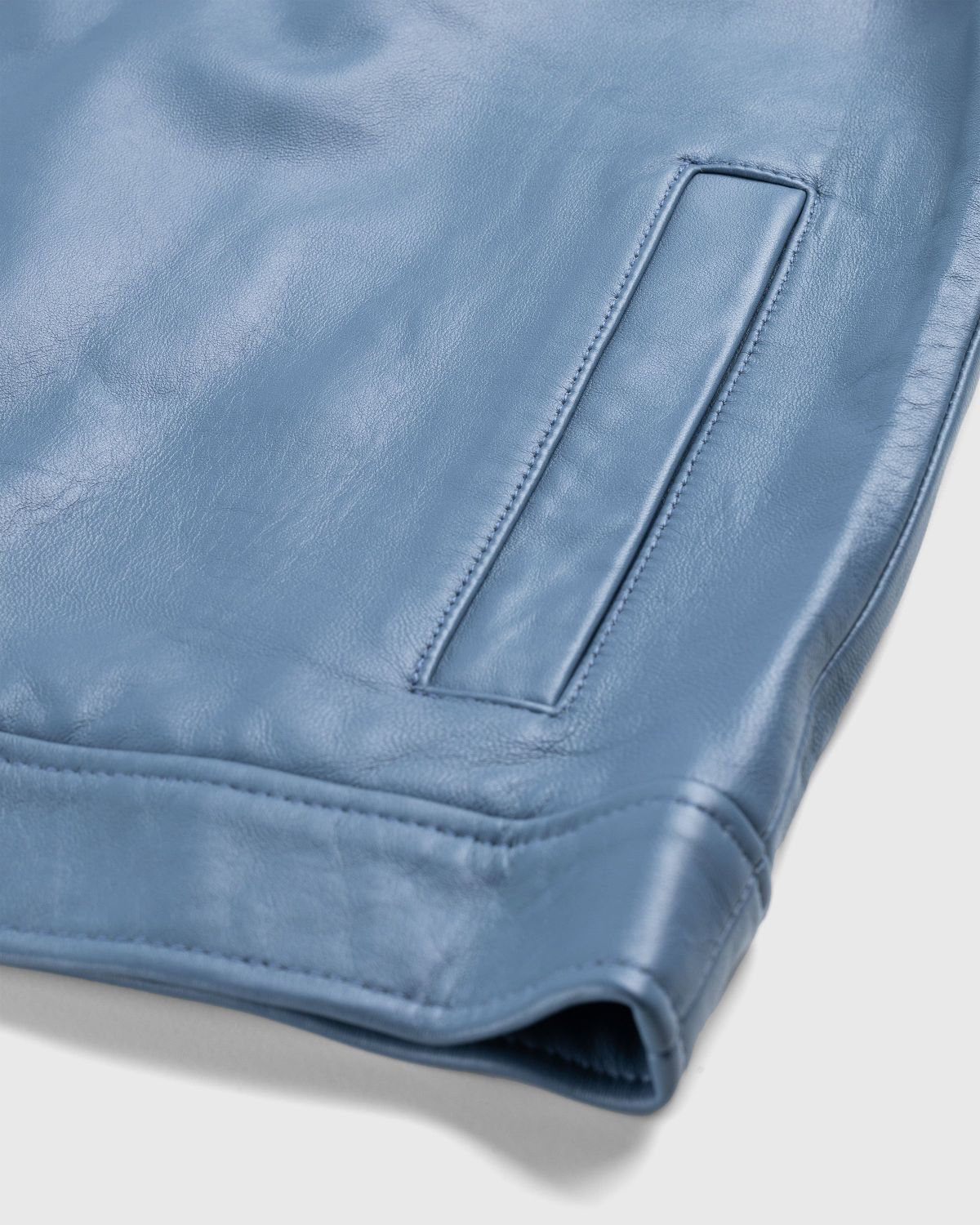 Highsnobiety HS05 – Leather Jacket Blue - Outerwear - Blue - Image 7