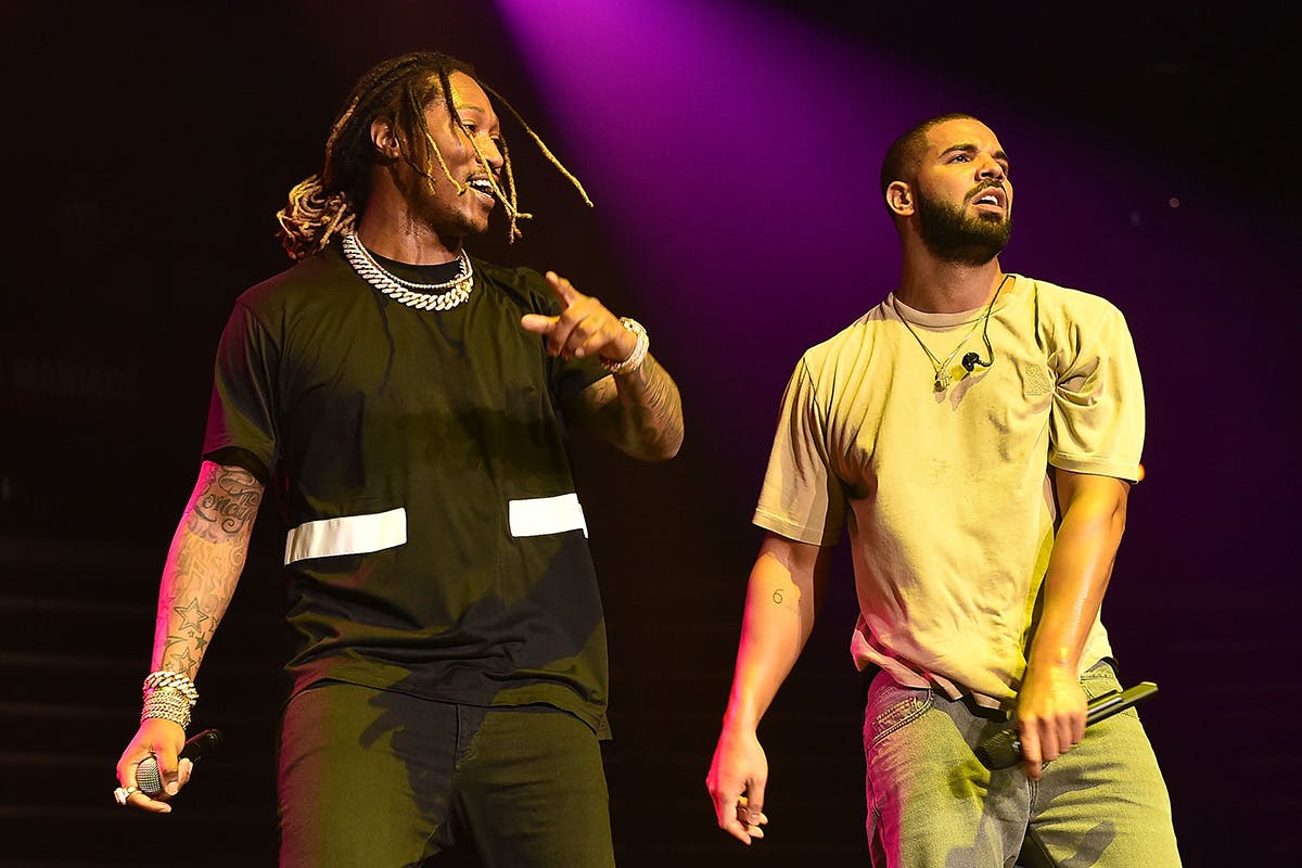 Future en Drake optreden op hete 107.9 verjaardag Bash Block Show op Phillips Arena