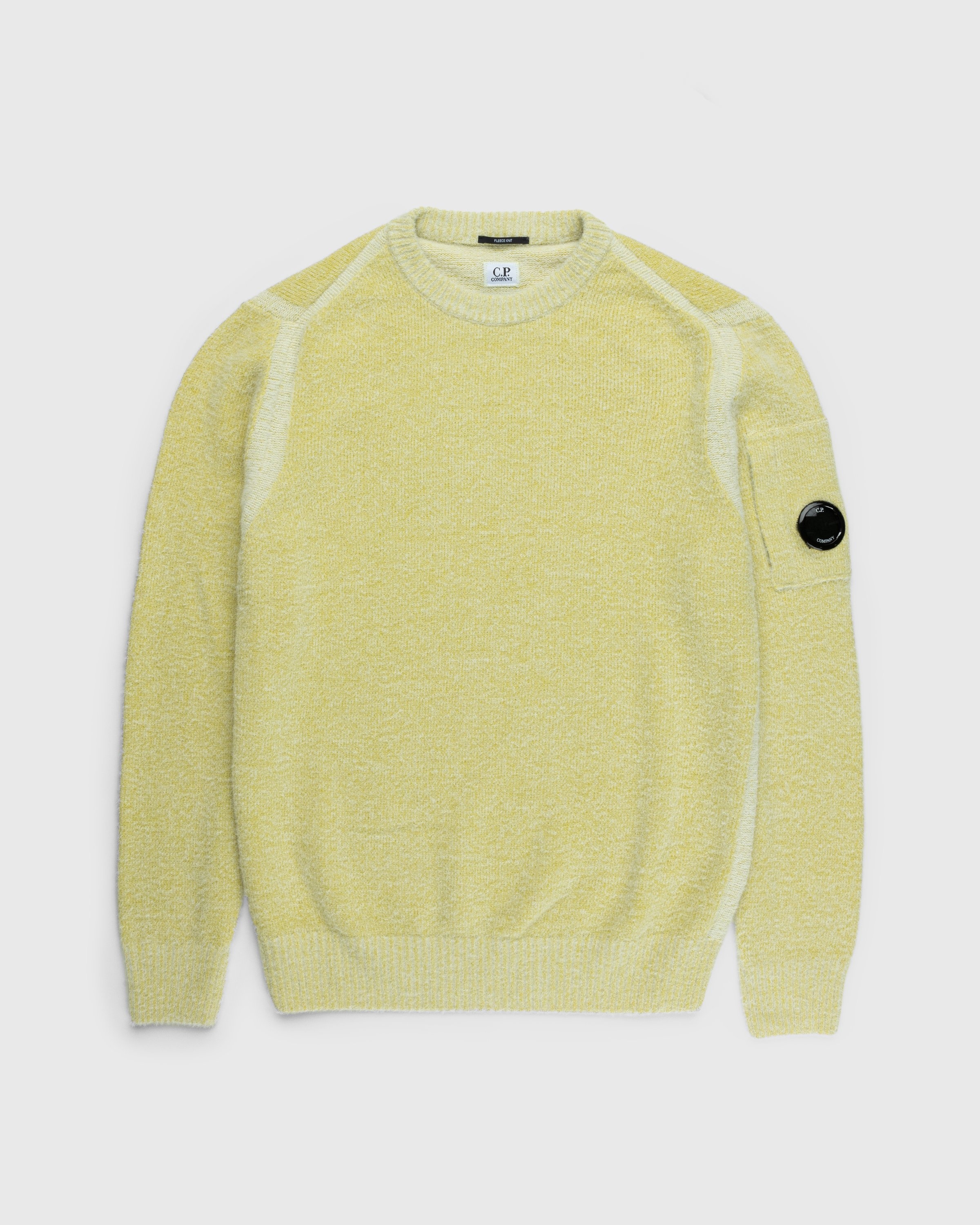C.P. Company – Fleece Knit Jumper Yellow - Crewnecks - Yellow - Image 1