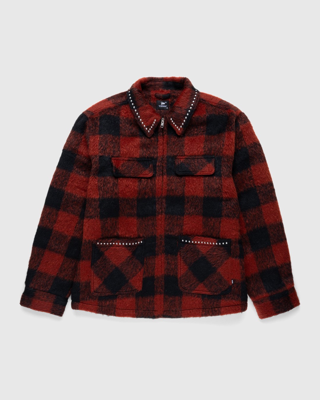 Patta CHECK CAR COAT Red Highsnobiety Shop