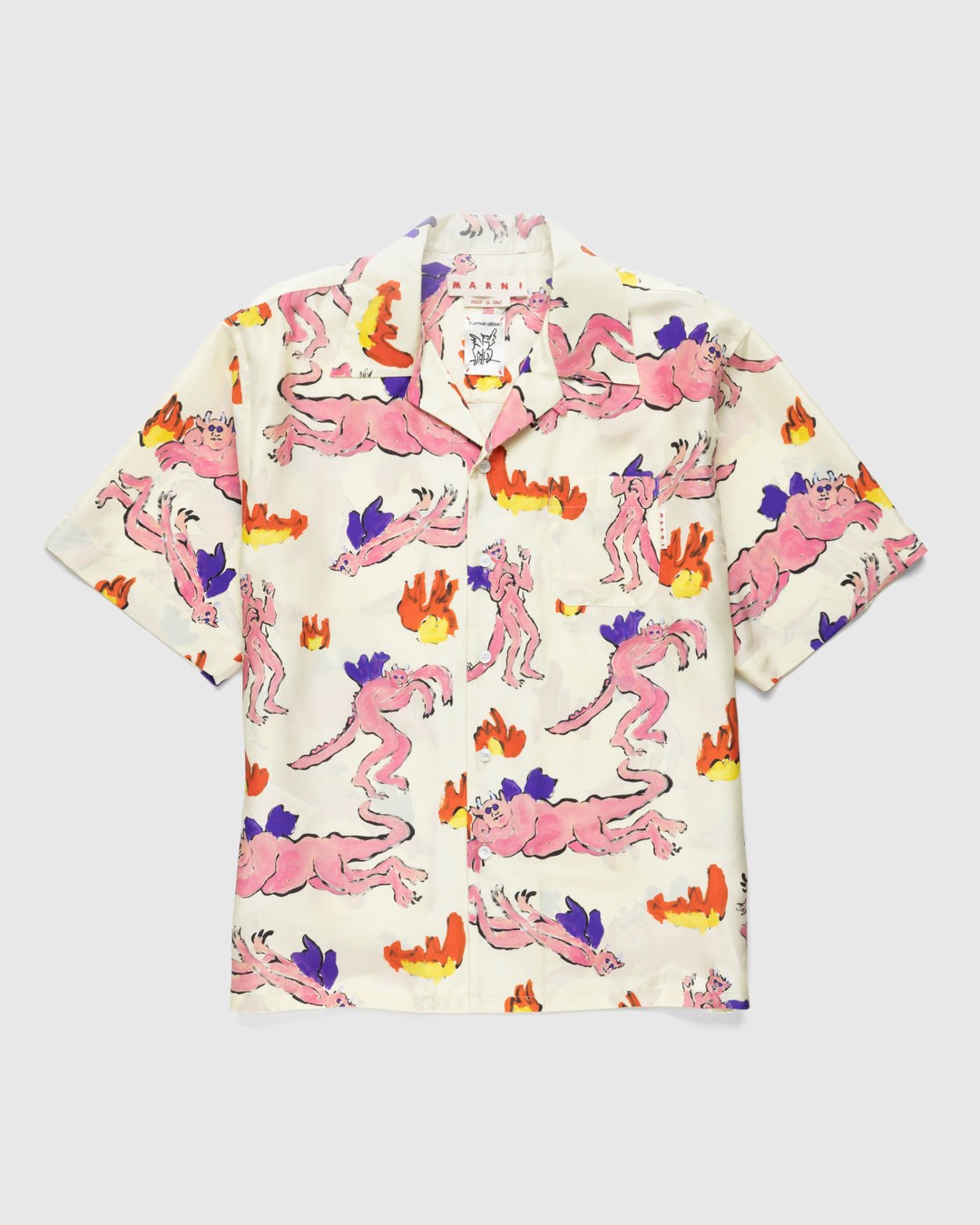 Marni – Printed Silk Button-Up Shirt Multi - Shirts - Multi - Image 1