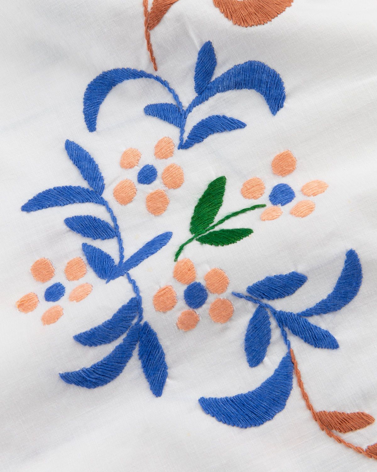 Diomene by Damir Doma – Embroidered Vacation Shirt White/Blue - Shirts - White - Image 7