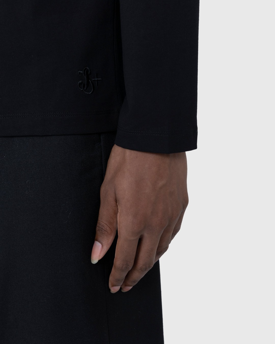 Jil Sander – Zip-Up Longsleeve Black - Longsleeves - Black - Image 6