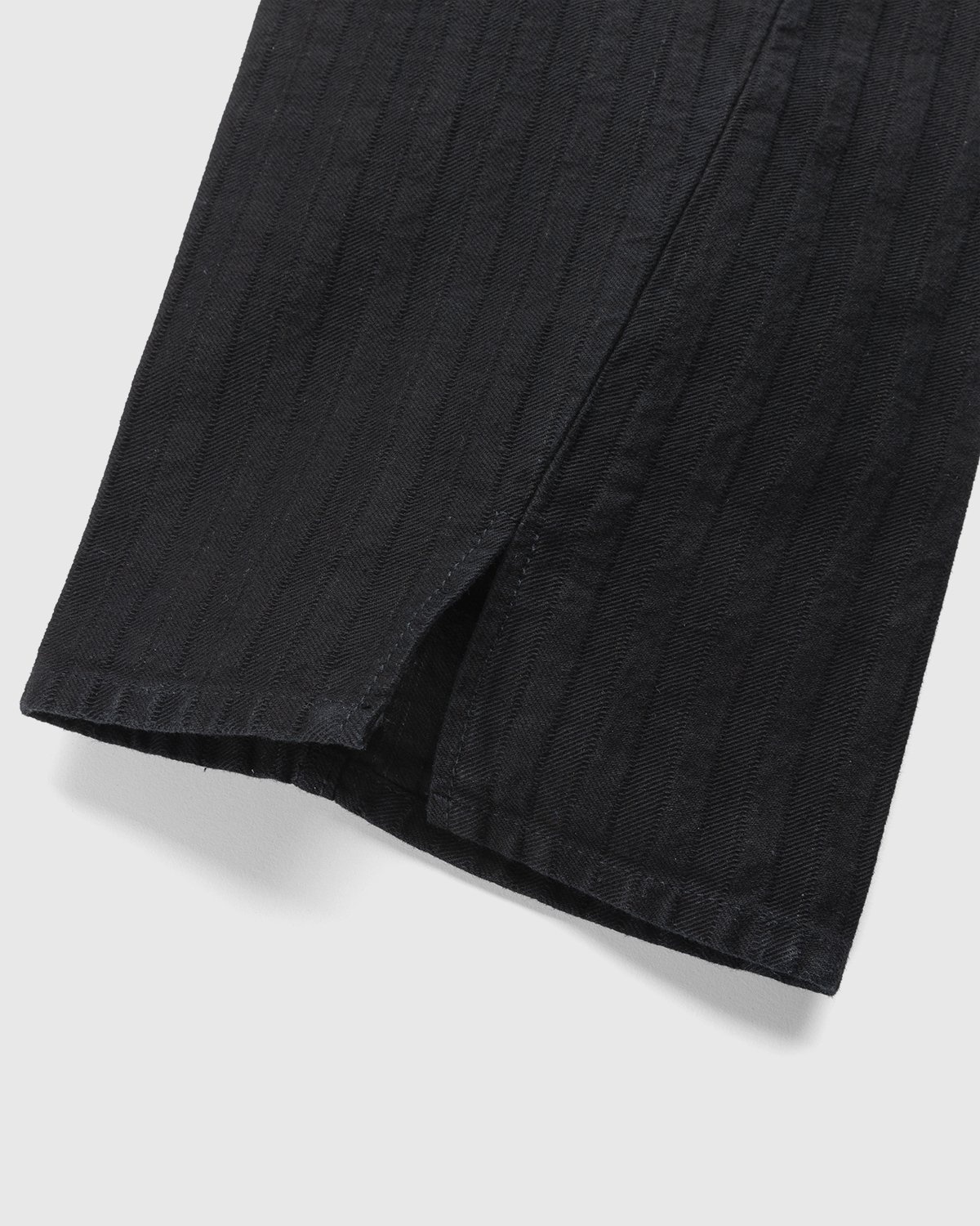 Our Legacy – Sabot Cut Overdyed HBT Stripe Black - Pants - Black - Image 3