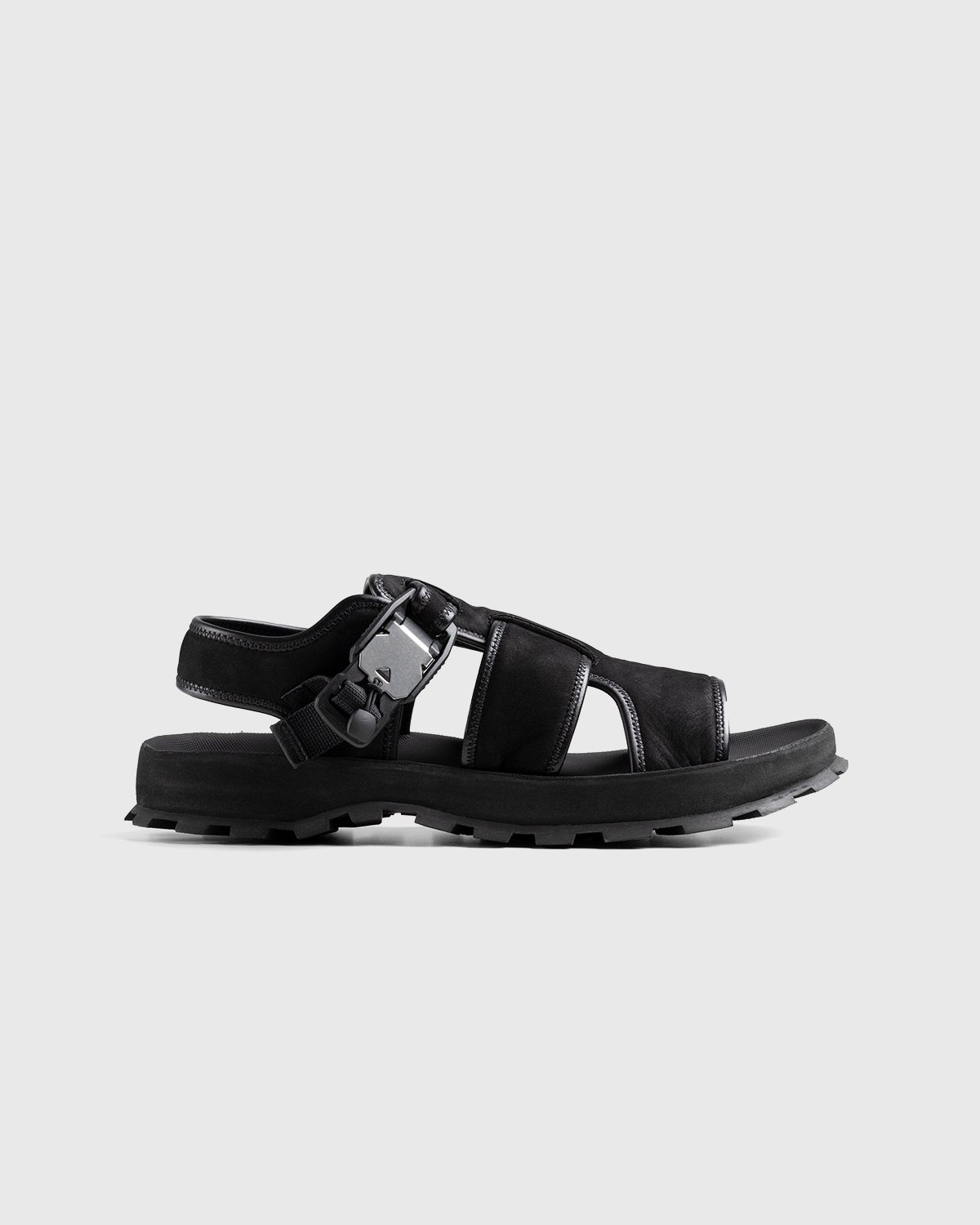 Jil Sander – Calfskin Leather Sandal Black - Sandals & Slides - Black - Image 1