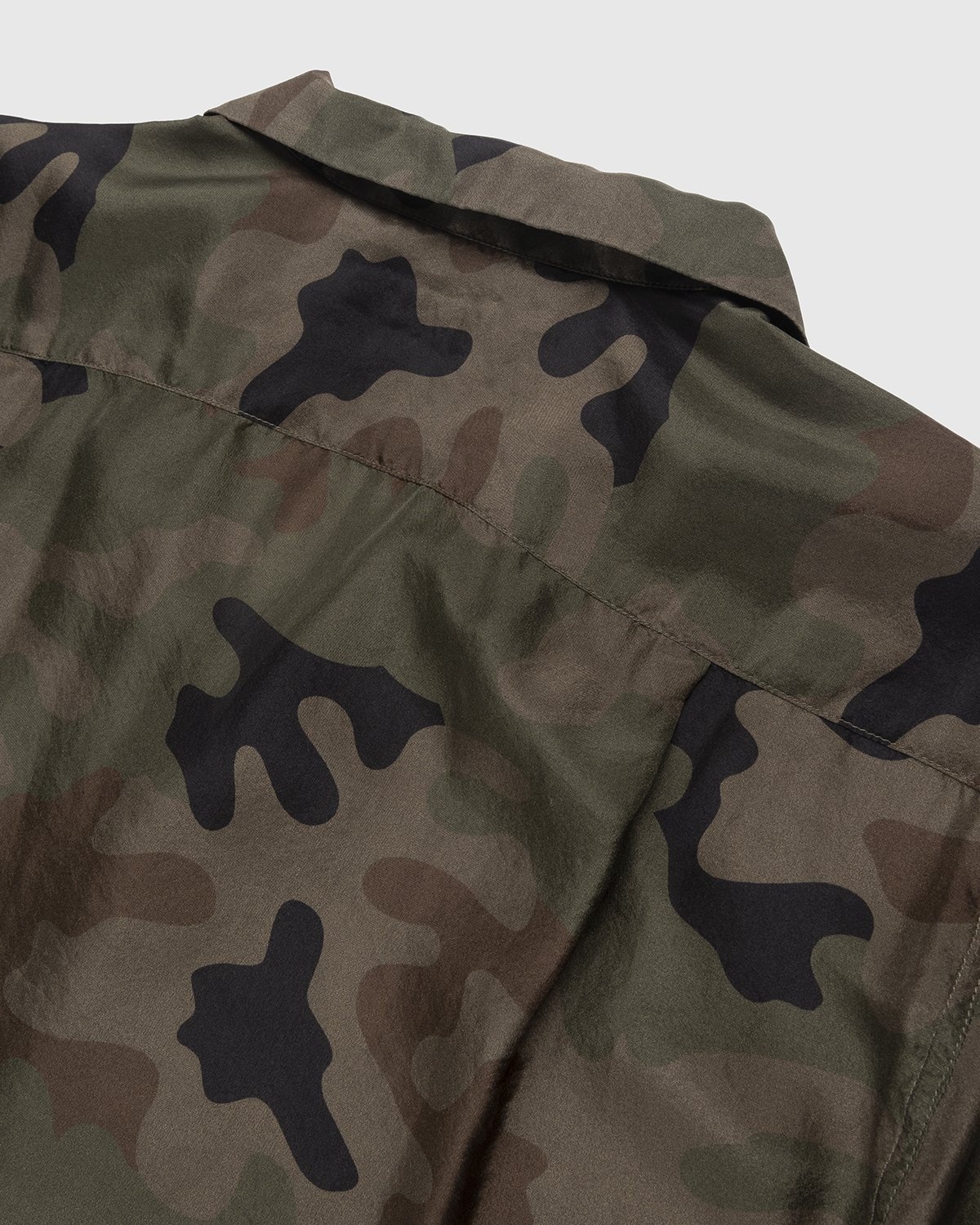 Dries van Noten – Carltone Silk Shirt Camouflage - Shirts - Brown - Image 3
