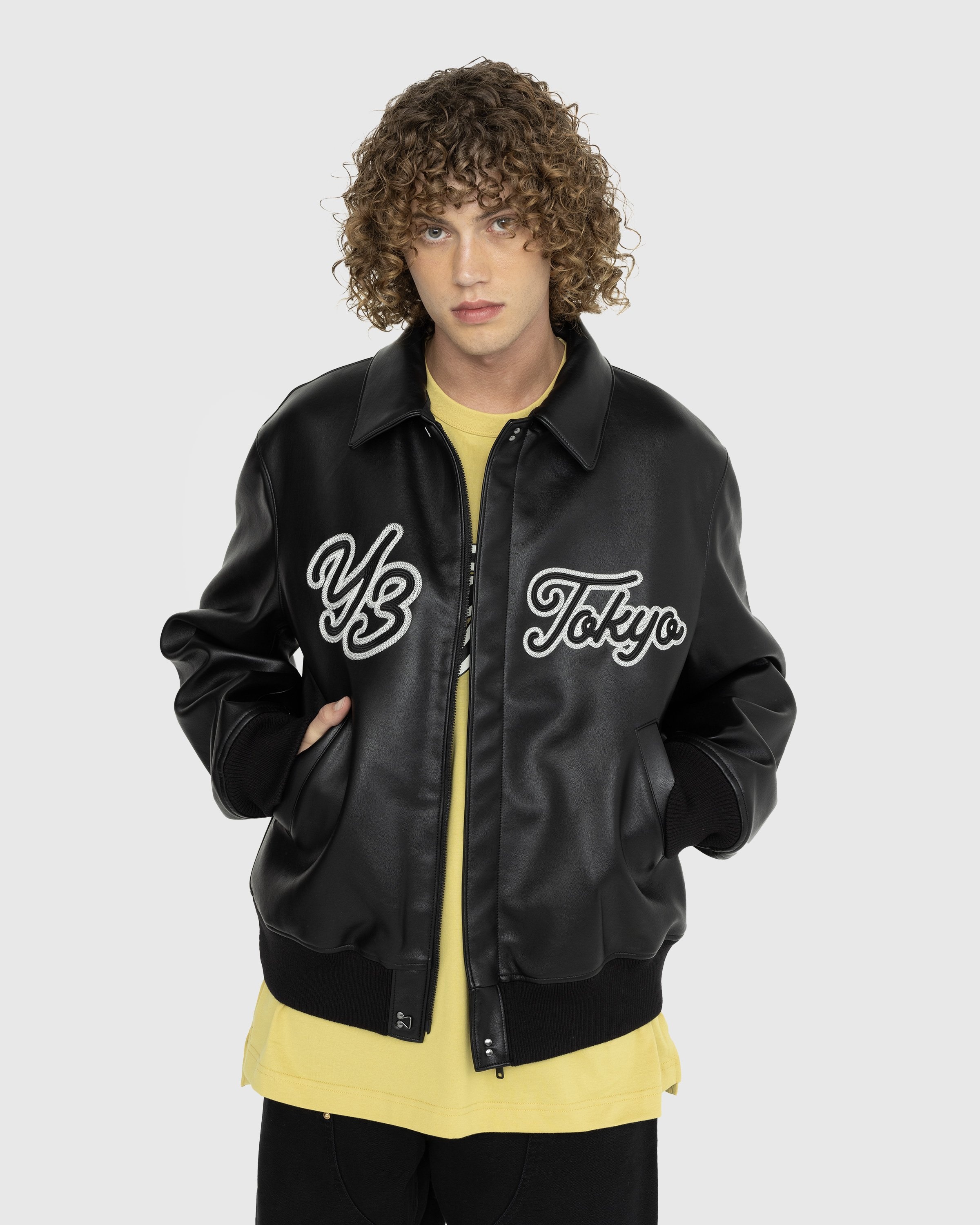 Tall Pour Homme Varsity Jacket With Pu Sleeves