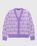 Acne Studios – Face Checkerboard Cardigan Purple