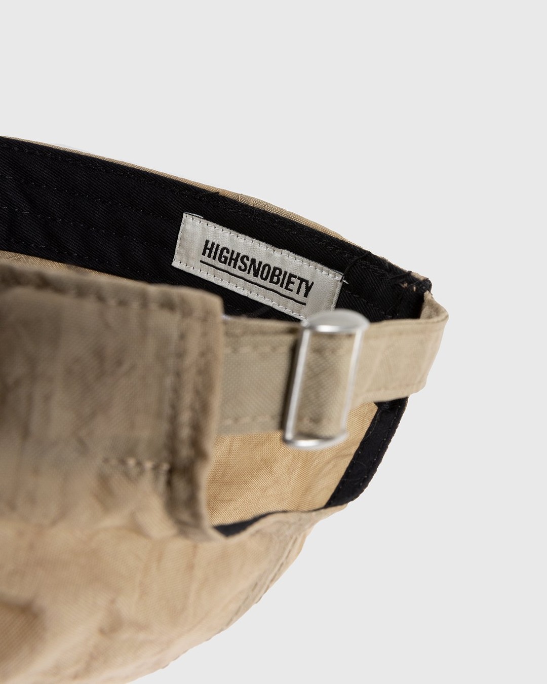 Highsnobiety – Stonewashed Nylon Ball Cap Sand - Hats - Yellow - Image 5