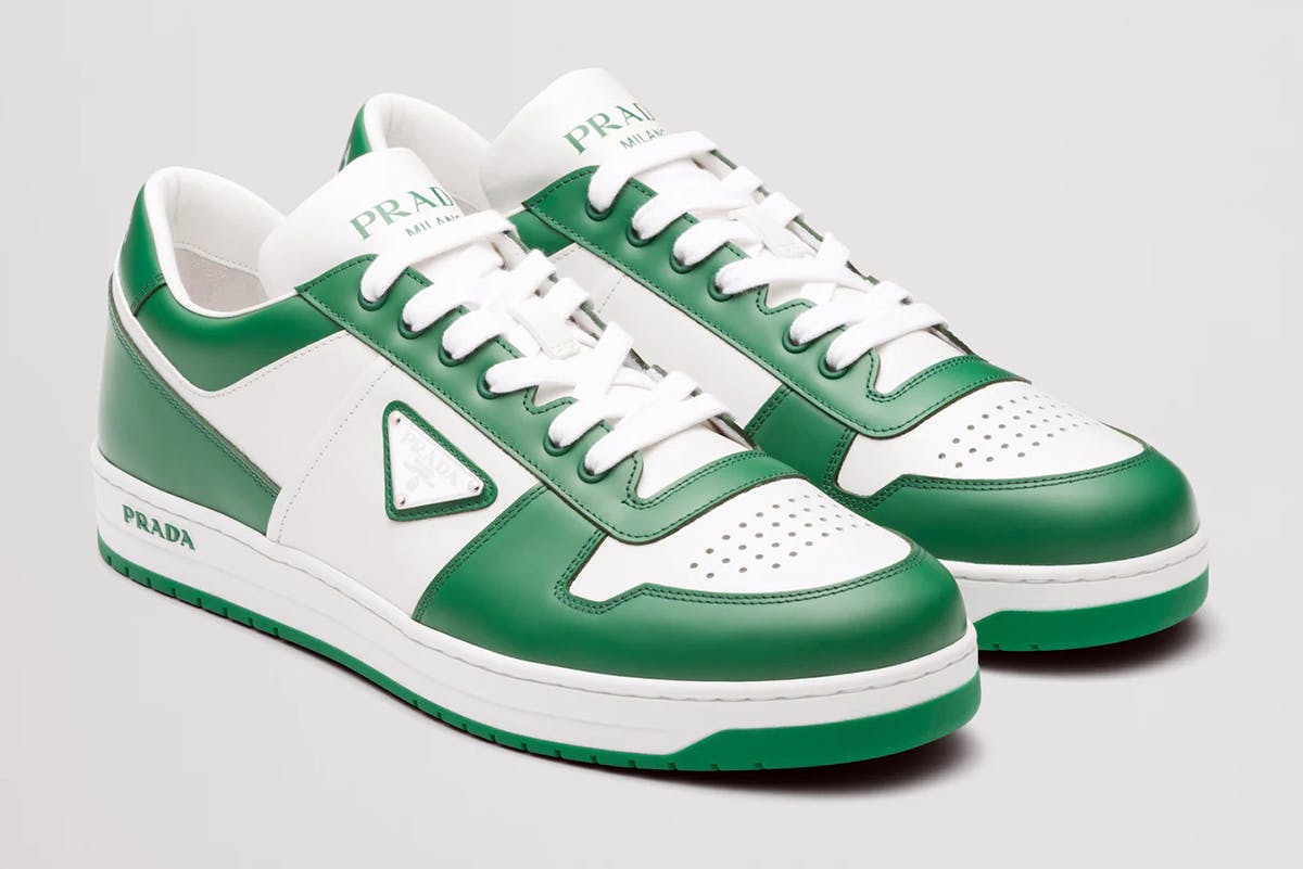 Prada green sneakers store