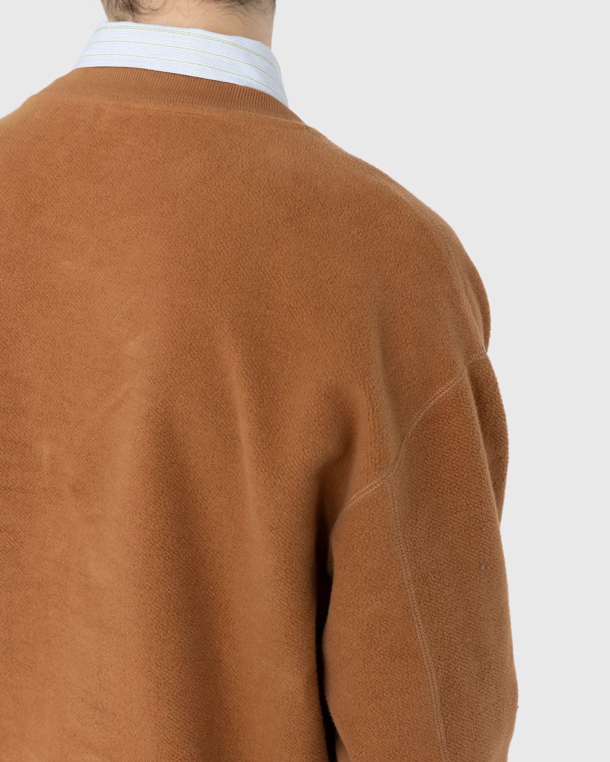 Highsnobiety – Script Logo Reverse Fleece Crew Brown - Sweatshirts - Brown - Image 5