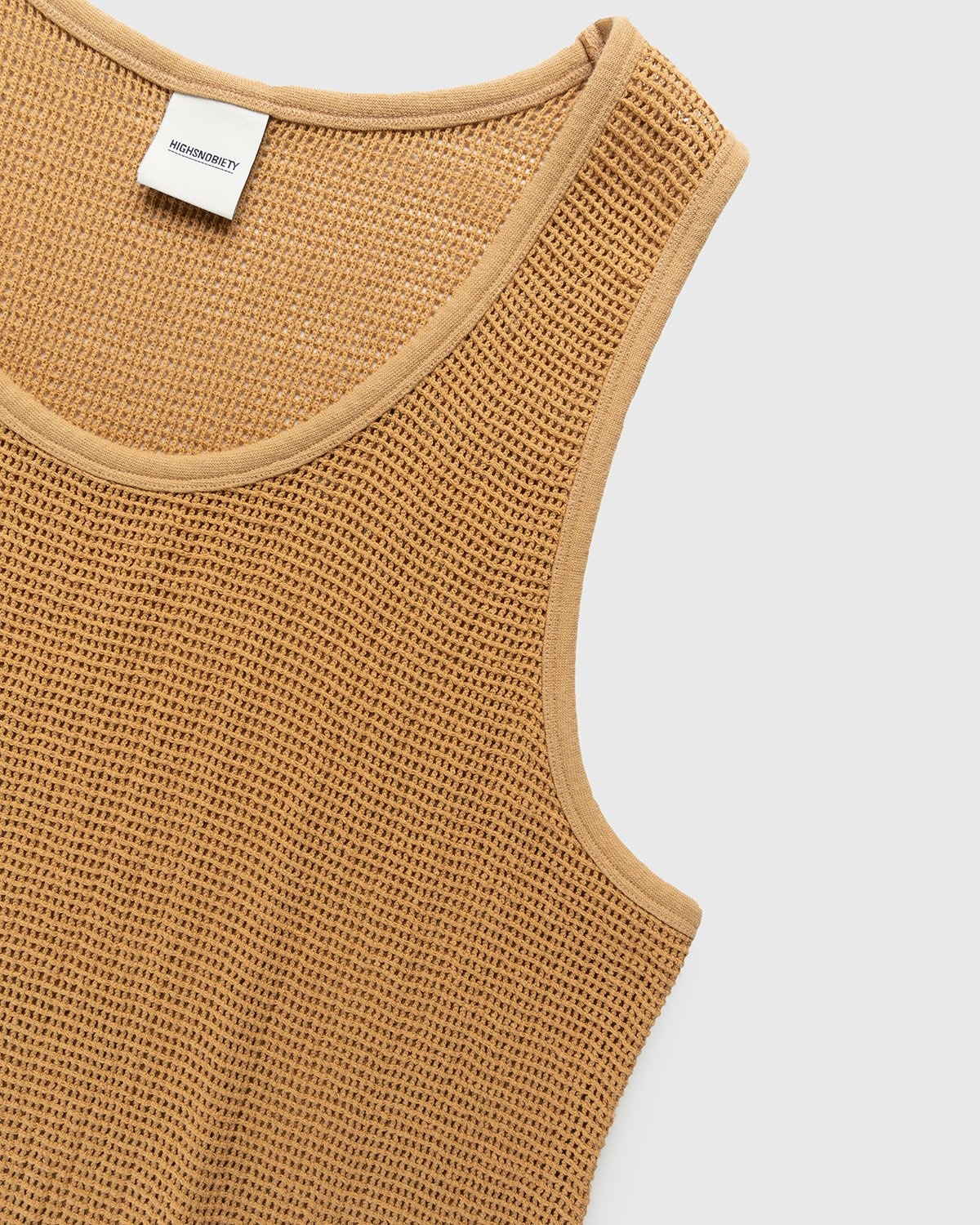 Highsnobiety – Knit Mesh Tank Top Brown - Tank Tops - Brown - Image 5