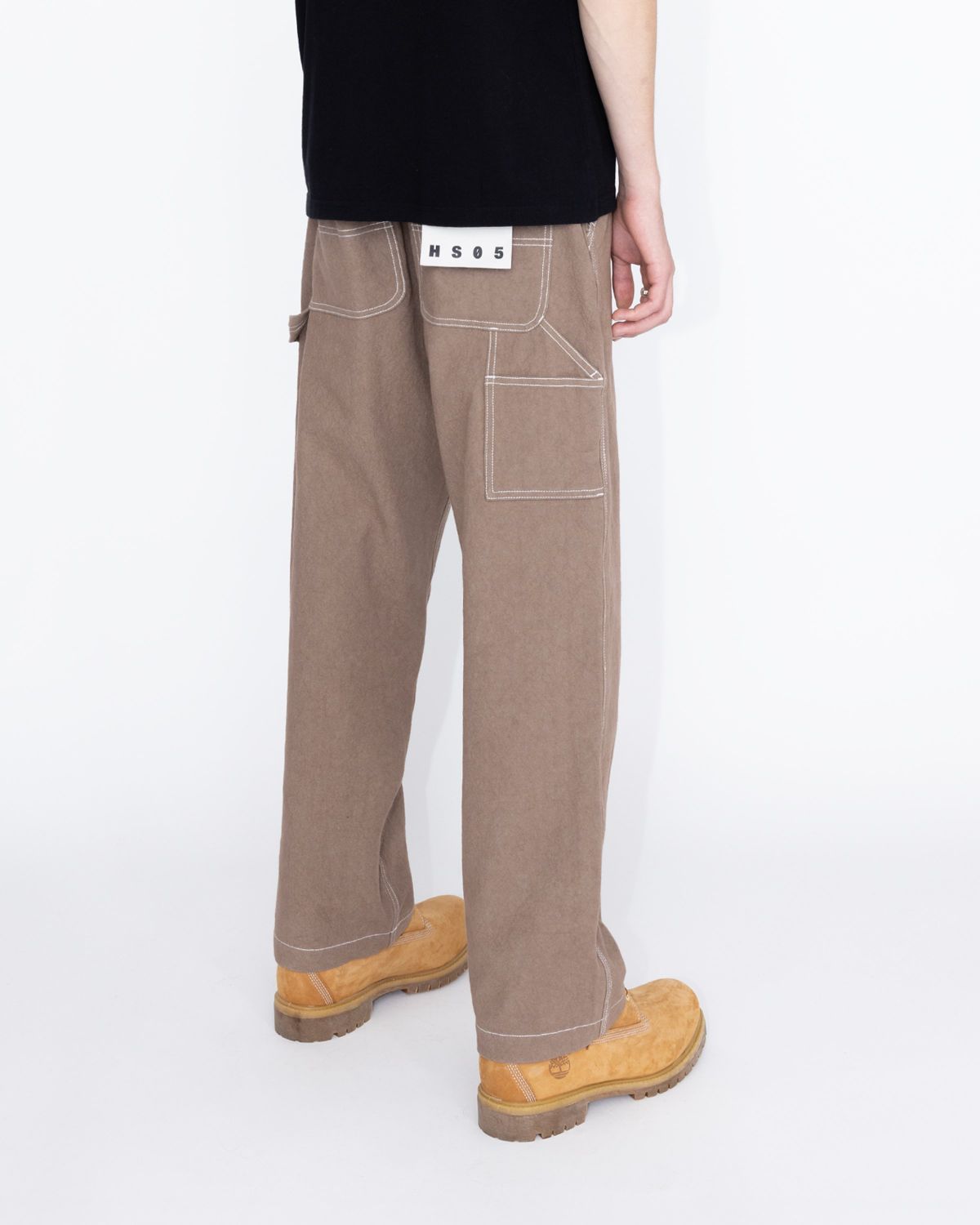 Highsnobiety HS05 – Sun Dried Canvas Carpenter Pants Brown - Pants - Brown - Image 4