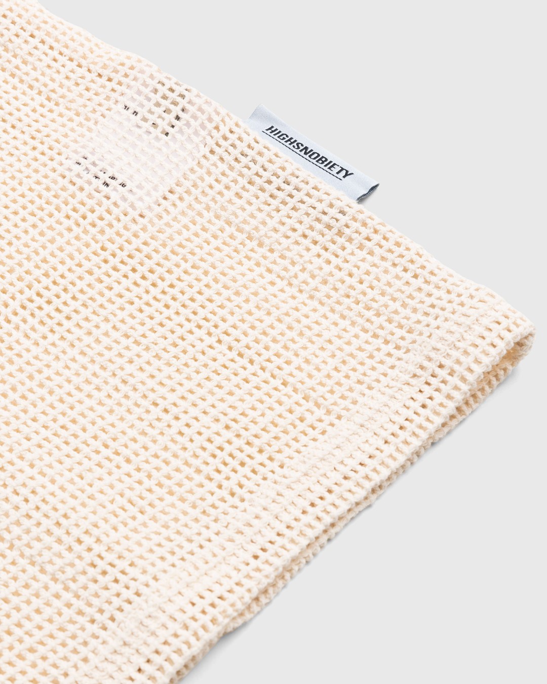 Highsnobiety – Cotton Mesh Knit T-Shirt Beige - T-shirts - Beige - Image 7