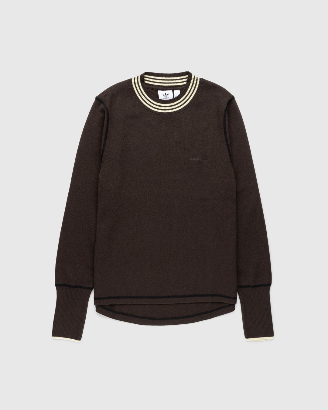 Adidas x Wales Bonner – Knit Long-Sleeve Top Dark Brown - Longsleeves - Brown - Image 1