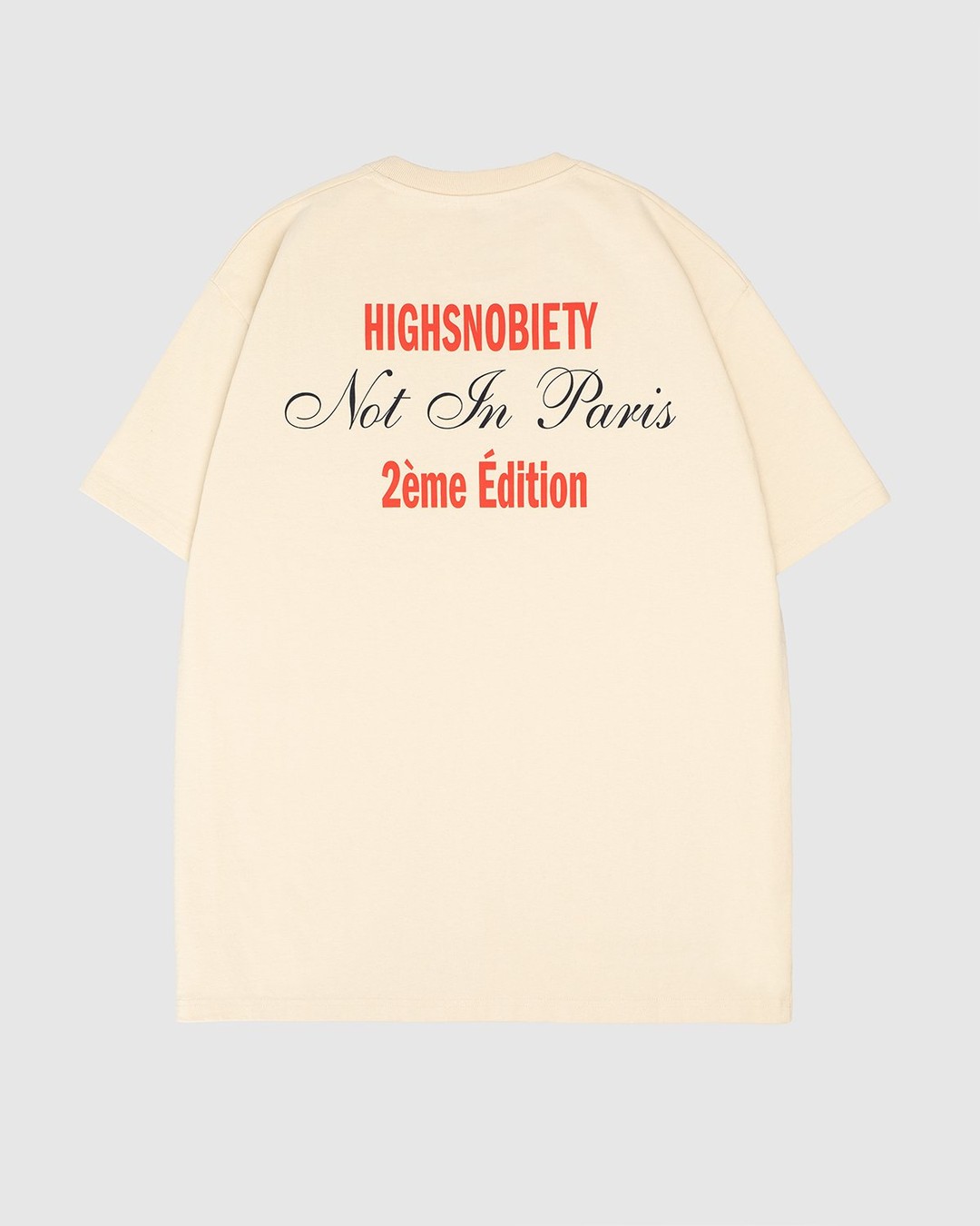 Highsnobiety – Not In Paris Eiffel Tower T-Shirt Eggshell - Tops - Beige - Image 1