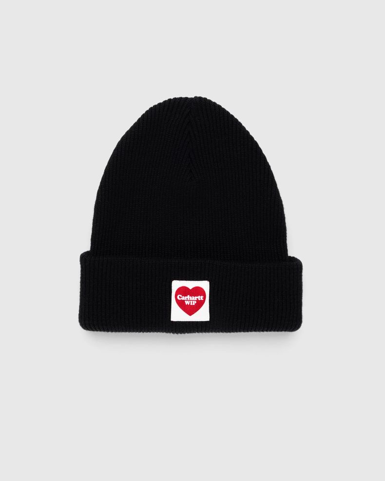 Heart Beanie Black