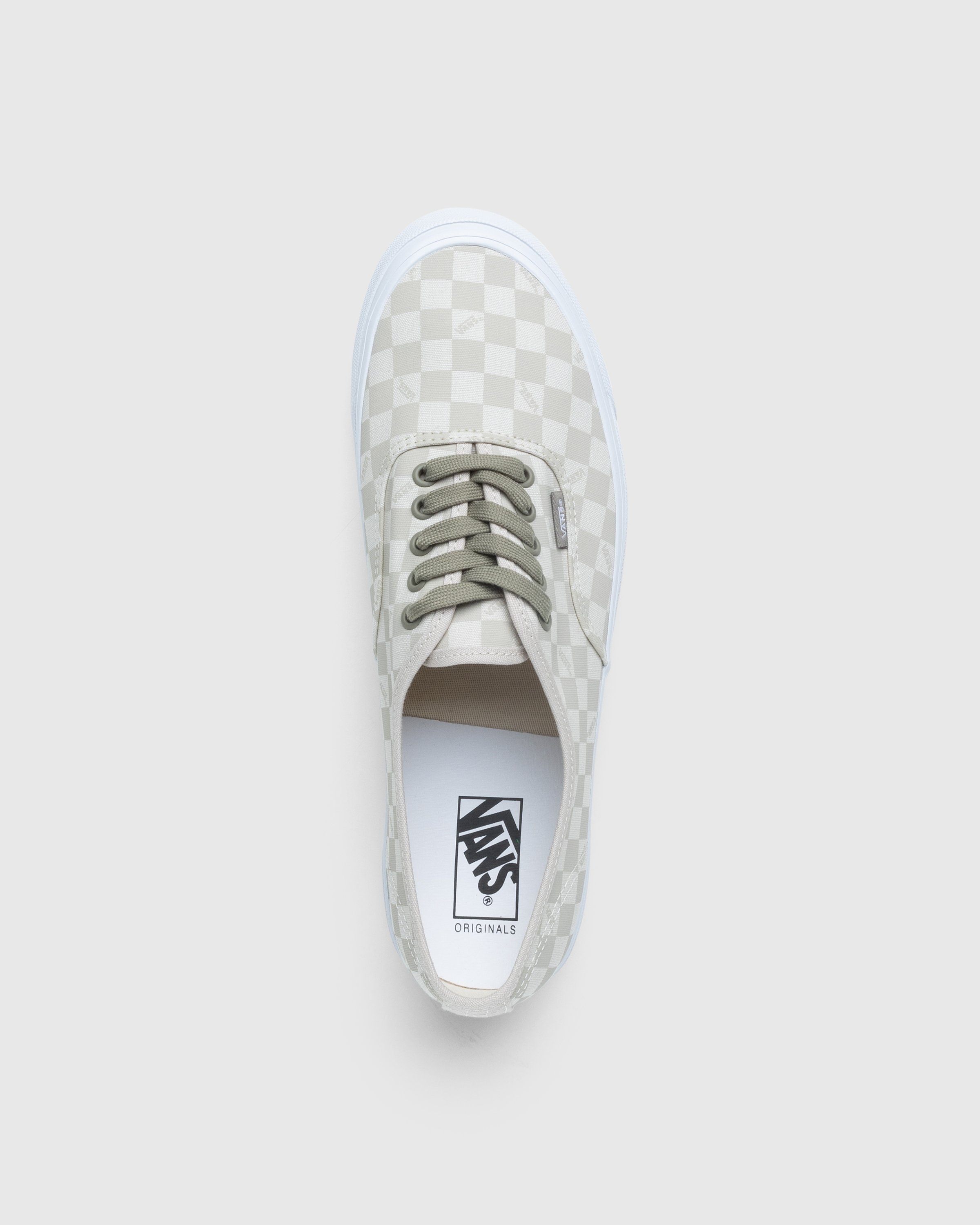 White checkered vans with laces on sale