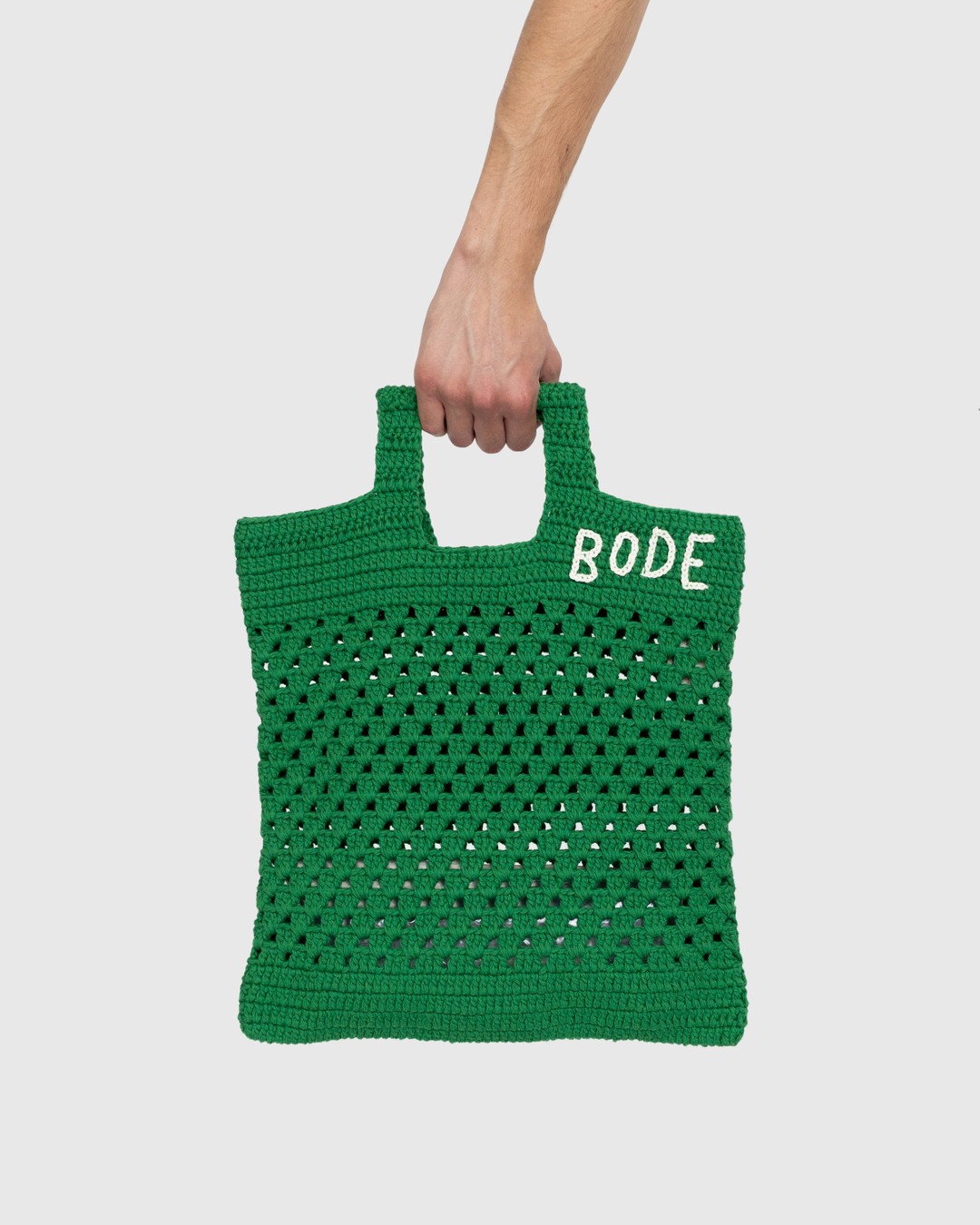 Bode – Crochet Tote Green - Tote Bags - Green - Image 3