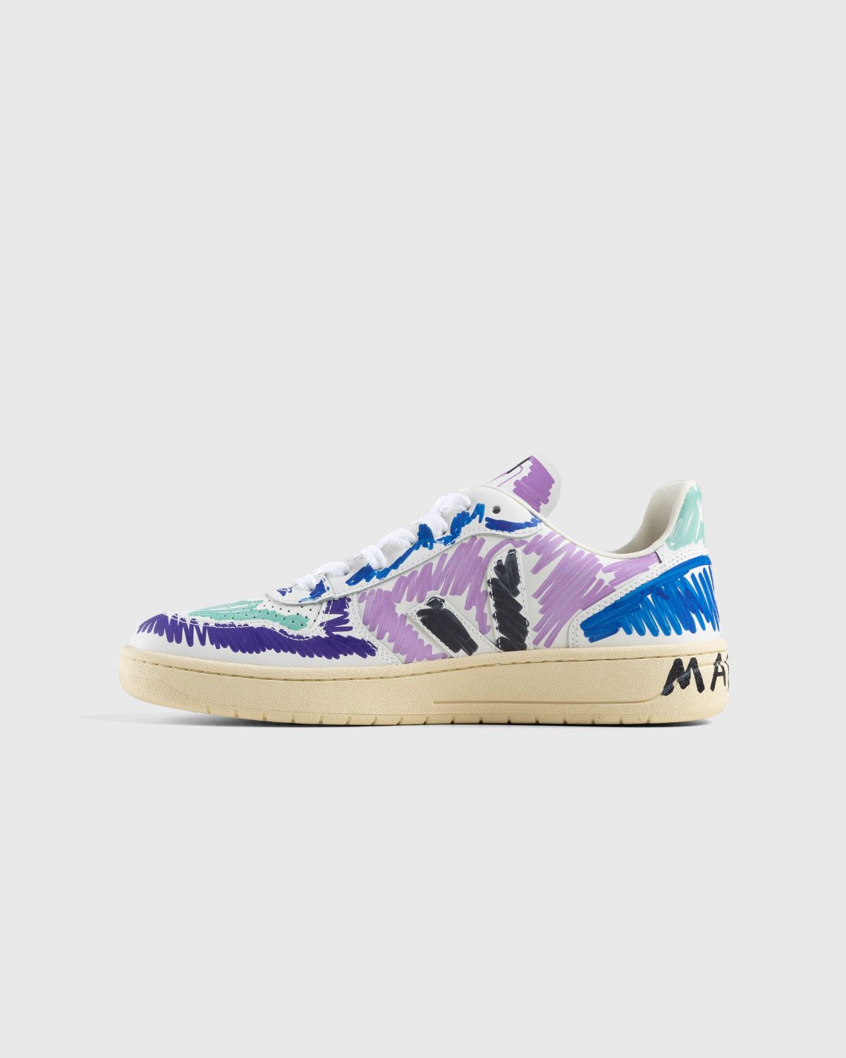 VEJA x Marni – V-10 Leather Orchid Black - Low Top Sneakers - Multi - Image 3