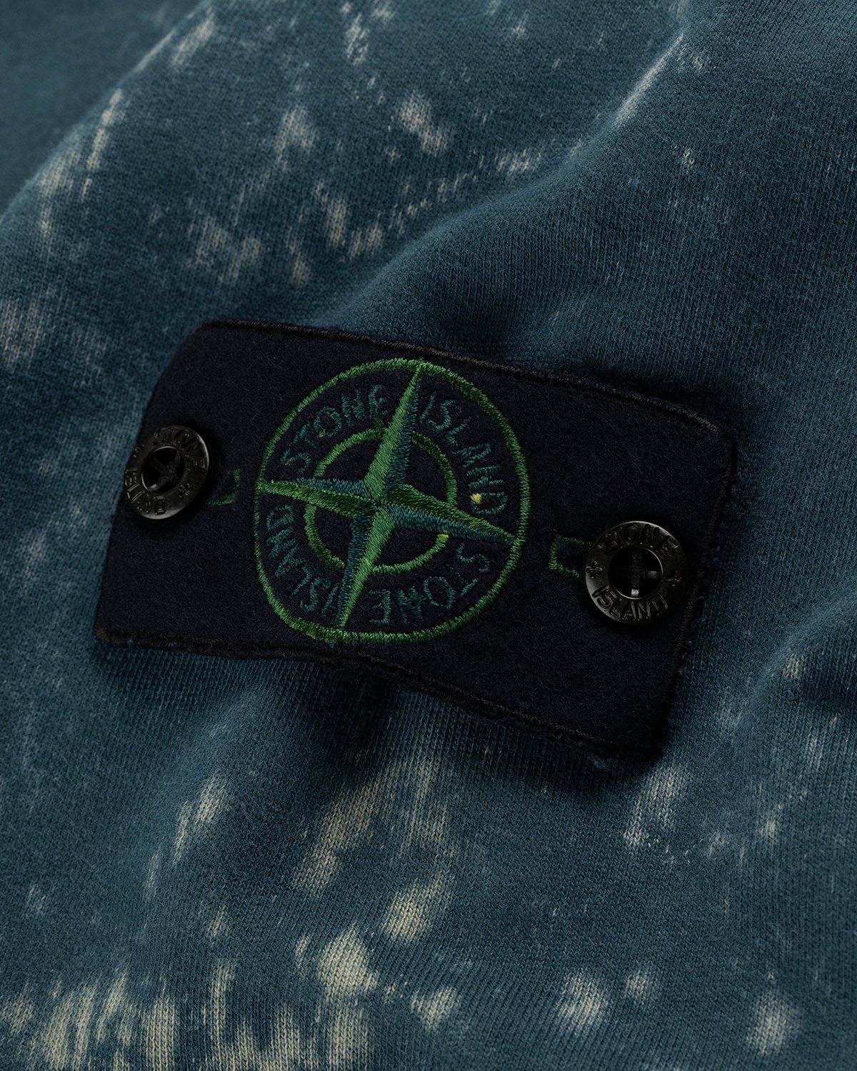 Stone Island – 61538 Garment-Dyed Cotton Fleece Crewneck Mid Blue - Sweats - Blue - Image 6